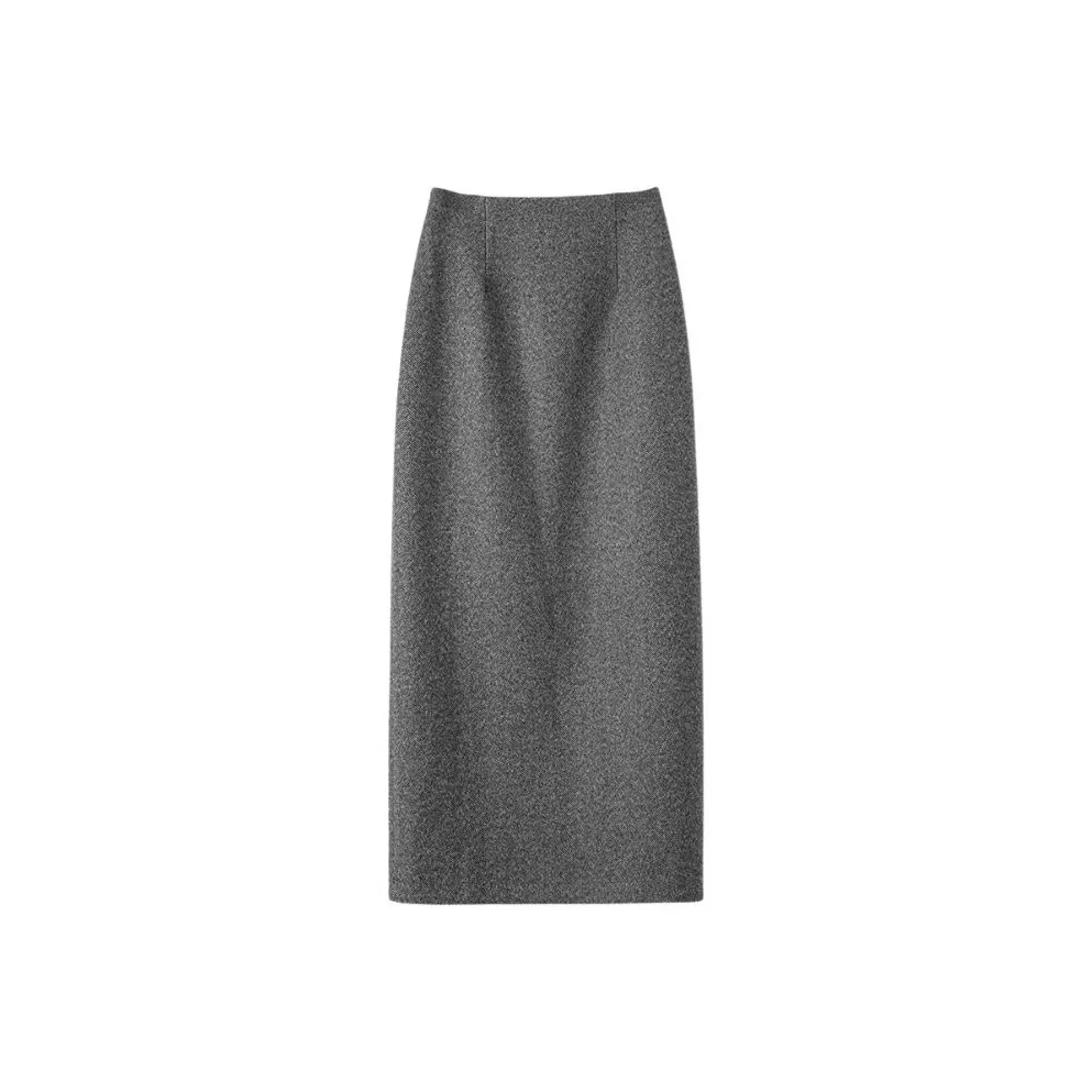 Late White Повседневный Длинный Юбка Женские