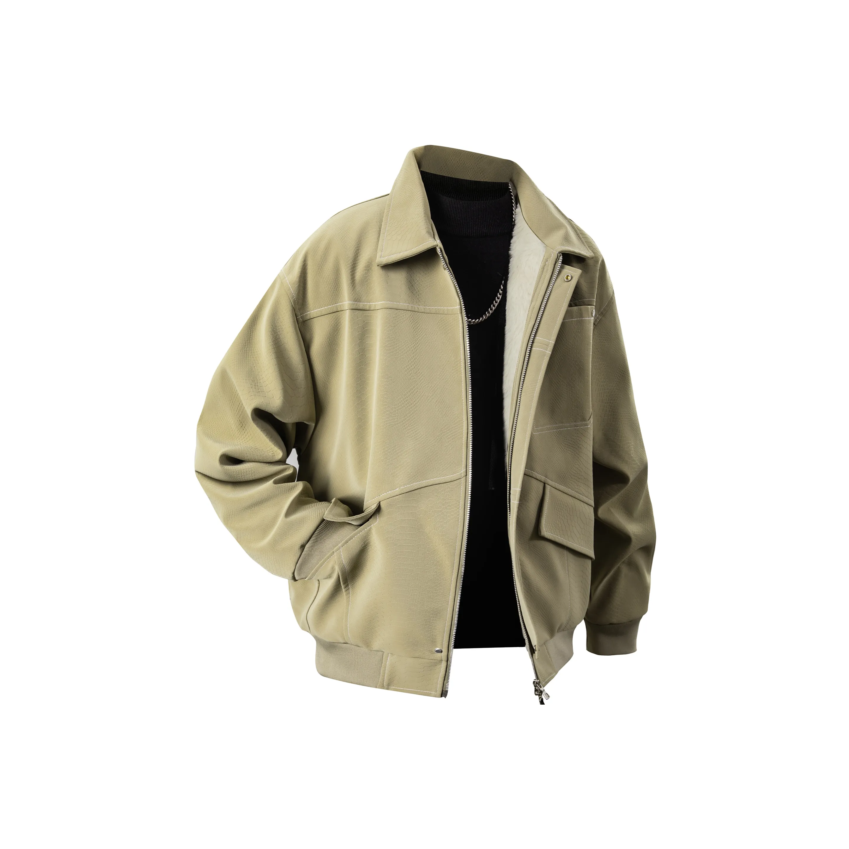 JINPX OFFICIAL Кожа Куртка Унисекс