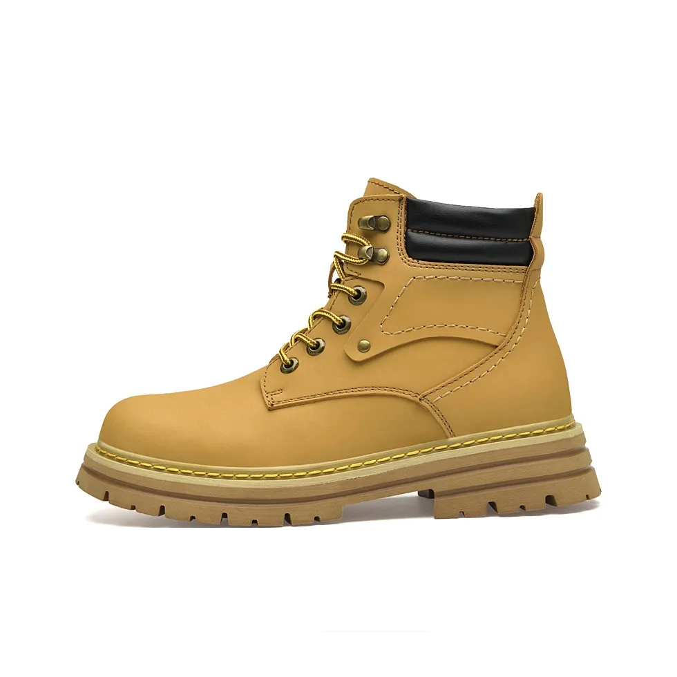 JHCZC Martin Boots Gold Men's