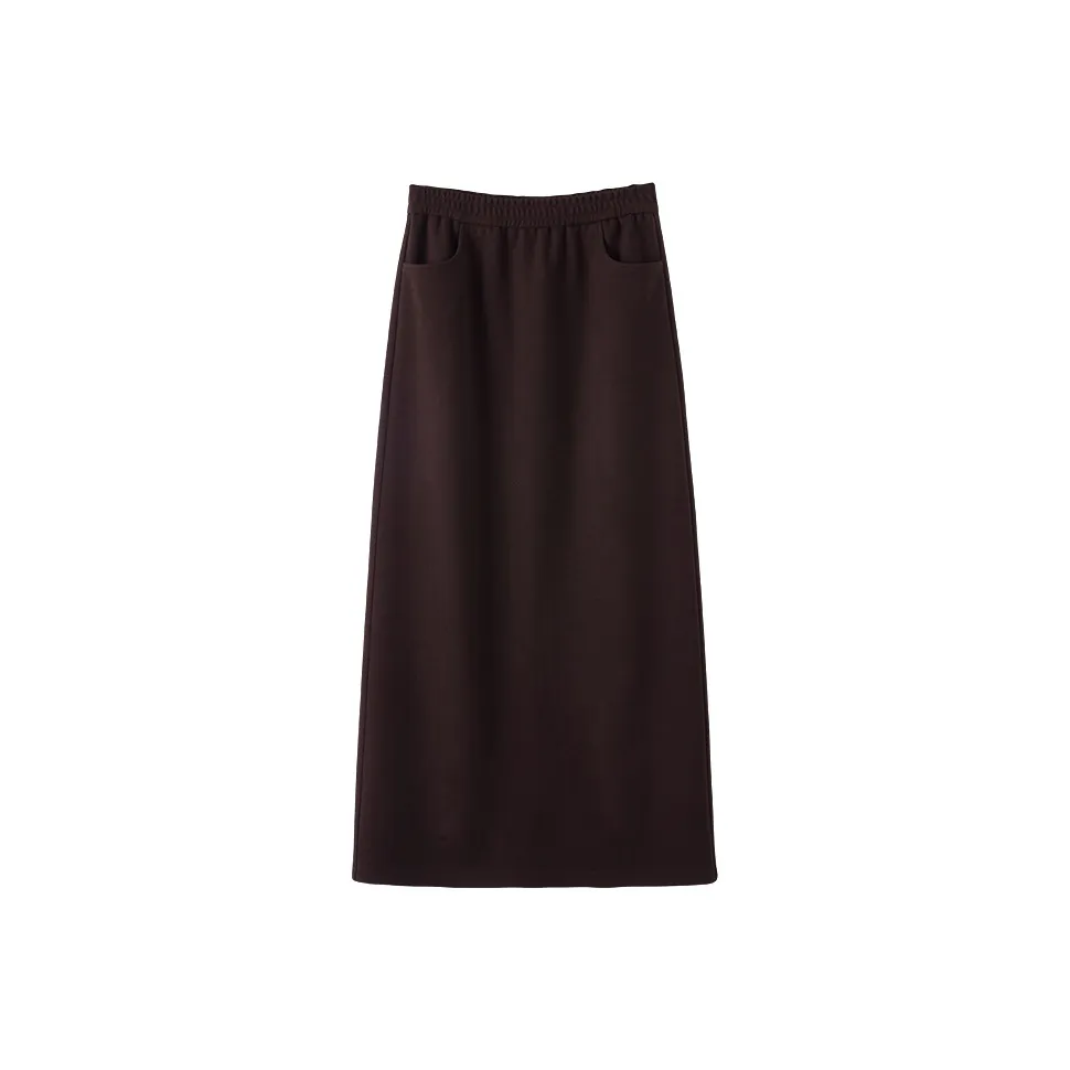 Late White Повседневный Длинный Юбка Женские