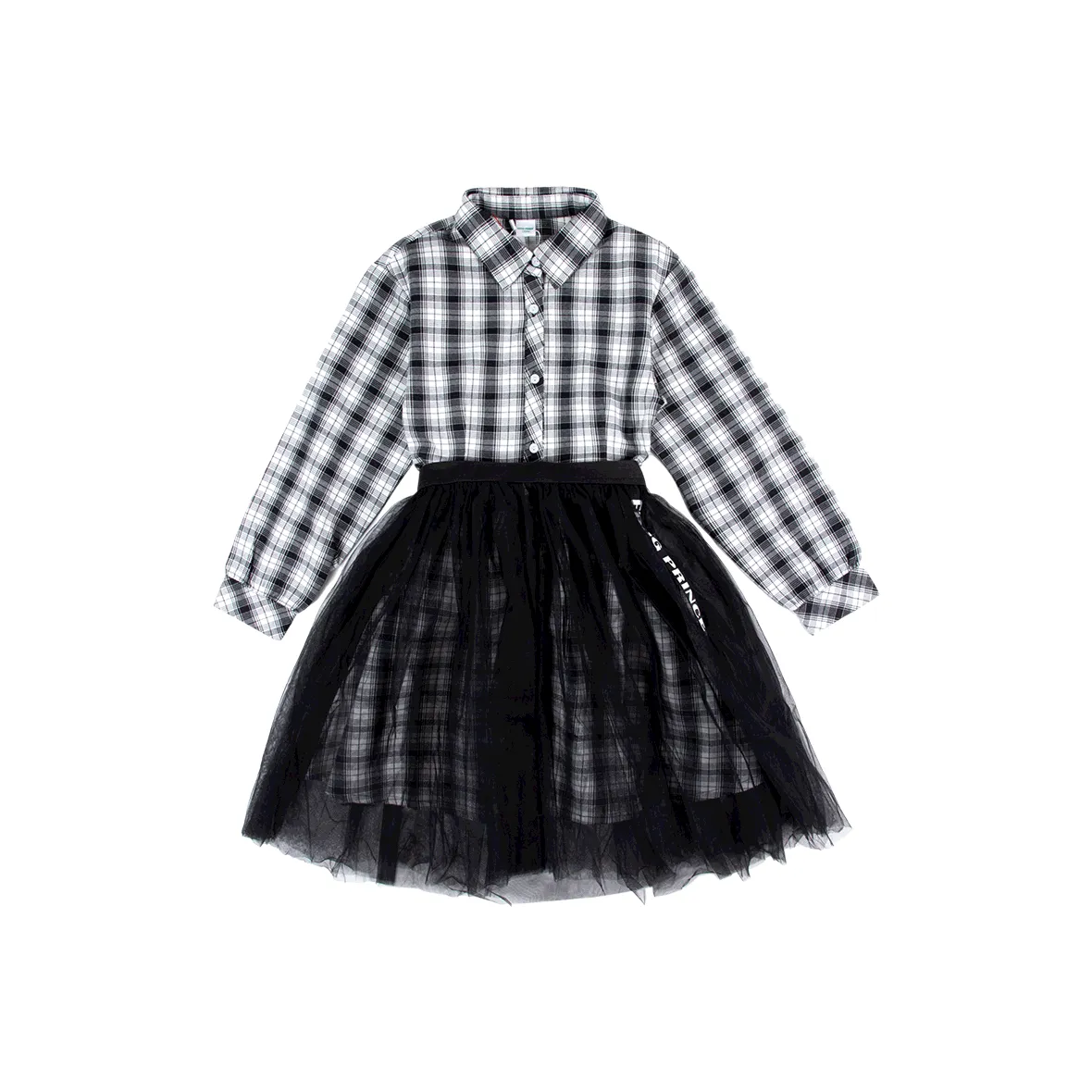 FrogPrince Черно-белая клетка Платья для детей