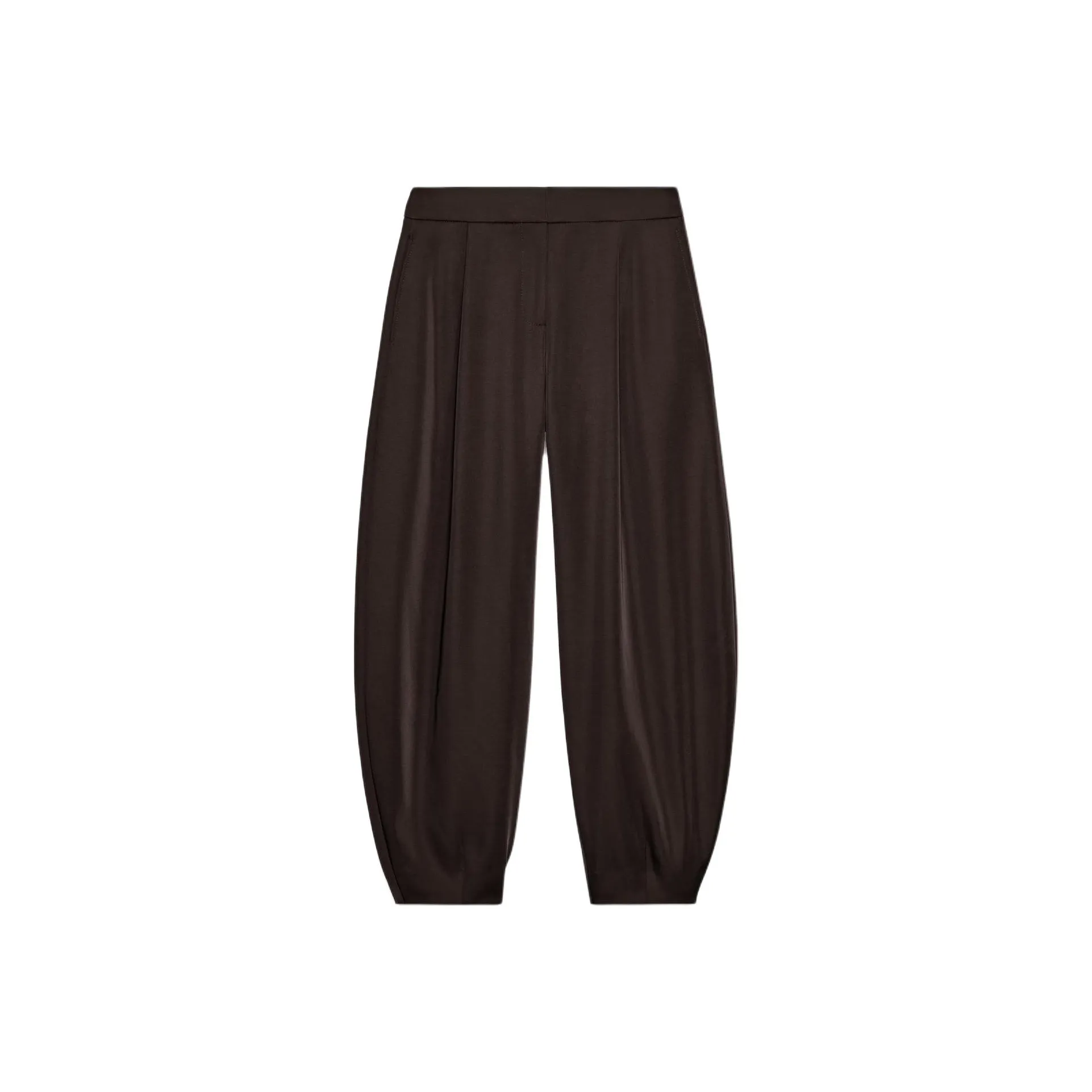 ZARA Collaboration Темно-коричневые Женские Повседневные Брюки