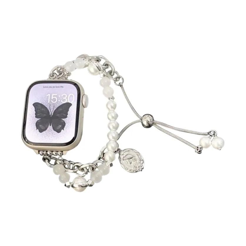 Huasong Xin Ремень Apple Совместимость Металл Бусины Материал 140 мм