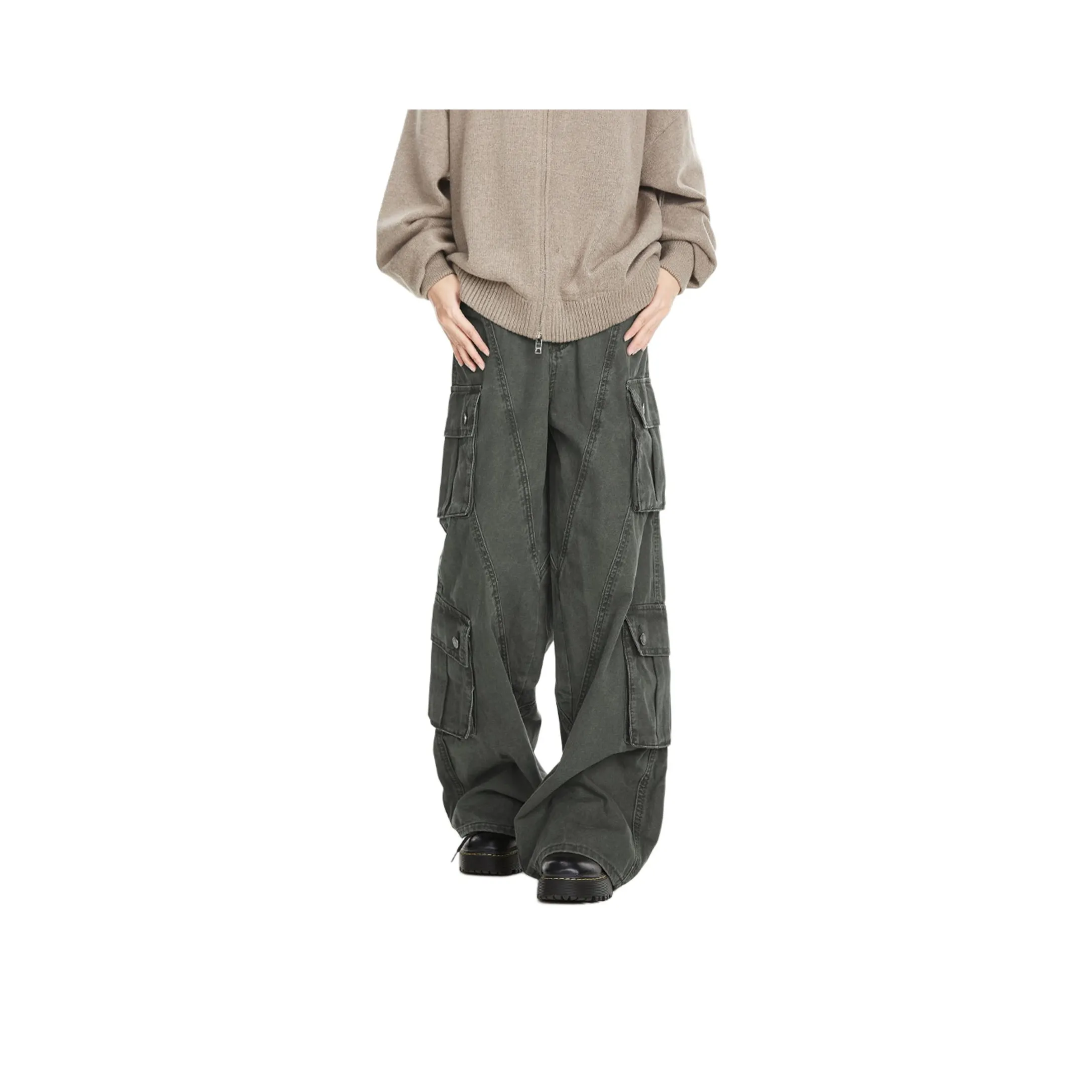 PISYPOX Зеленый Унисекс Повседневные Штаны