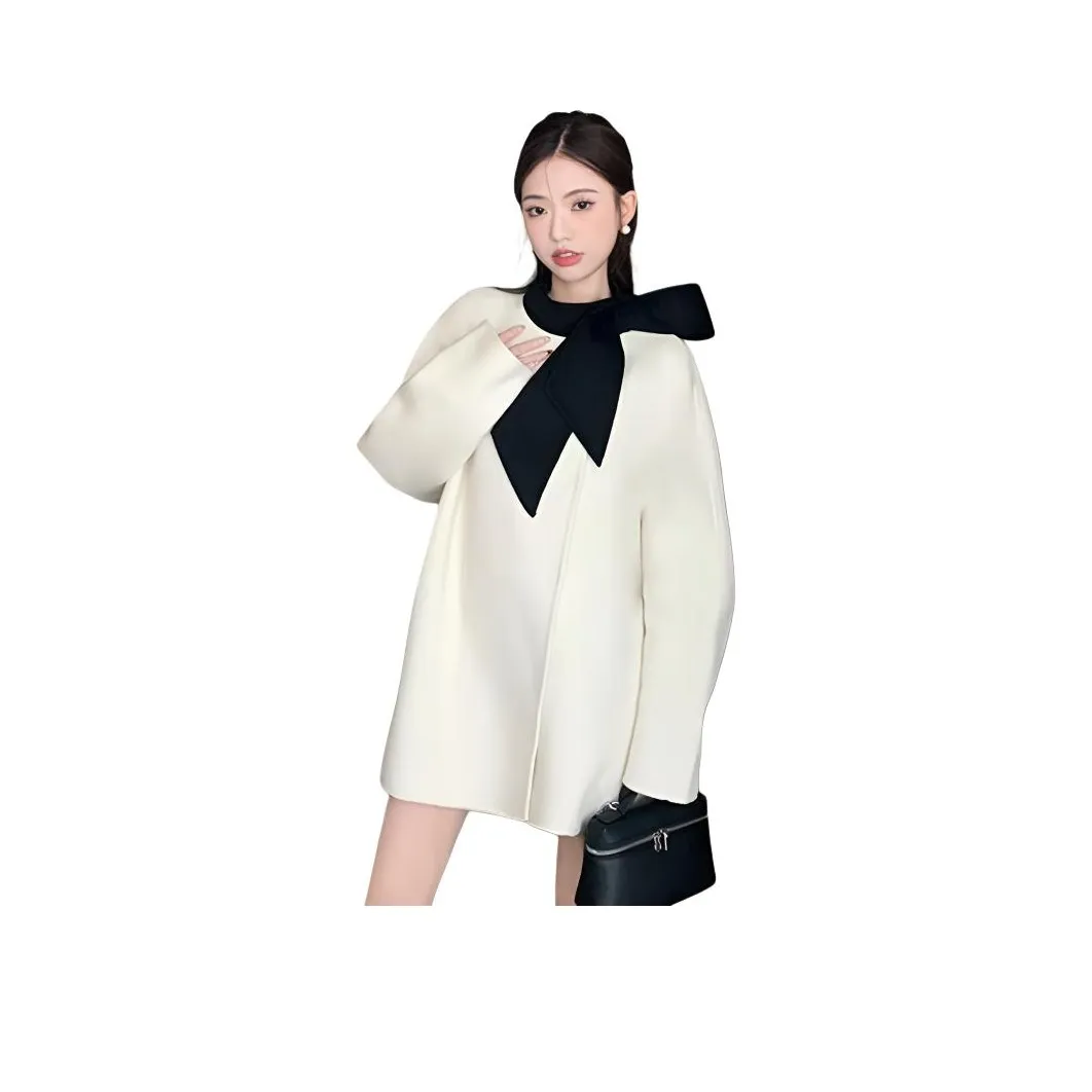 QINGYING Белое Женское Пальто