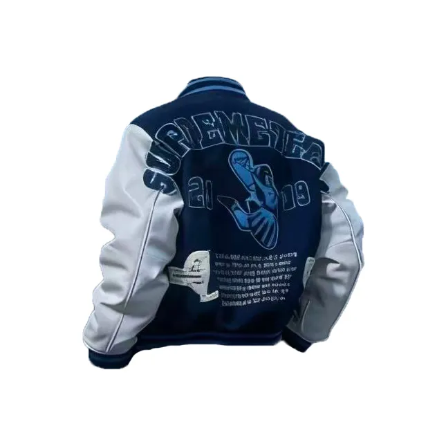 OG96 LAB Темно-синий шерстяной вышивка унисекс куртки