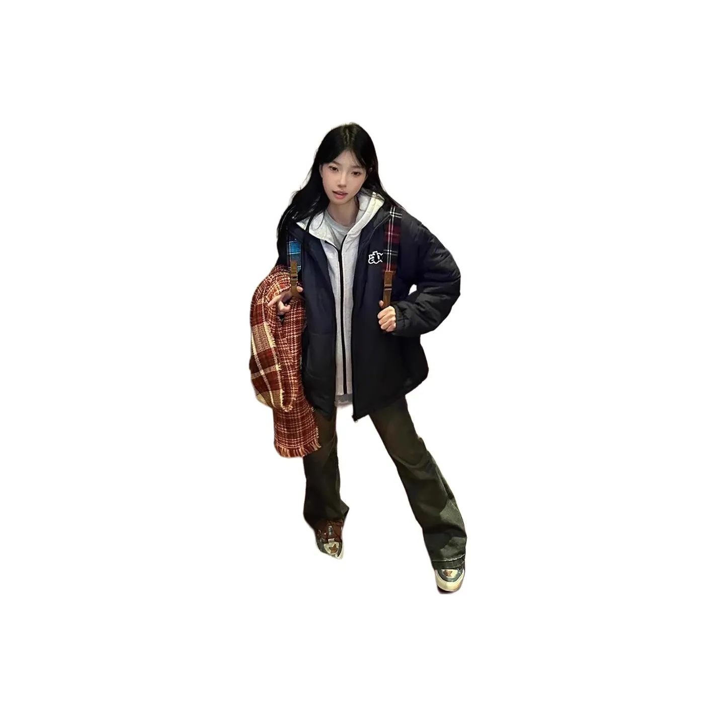 MORii Темно-синий Синий Женские Пуховики