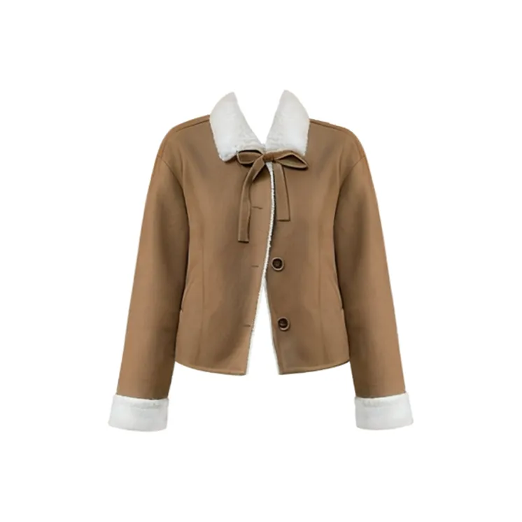 EMDPN Коричневый Женские пуховики