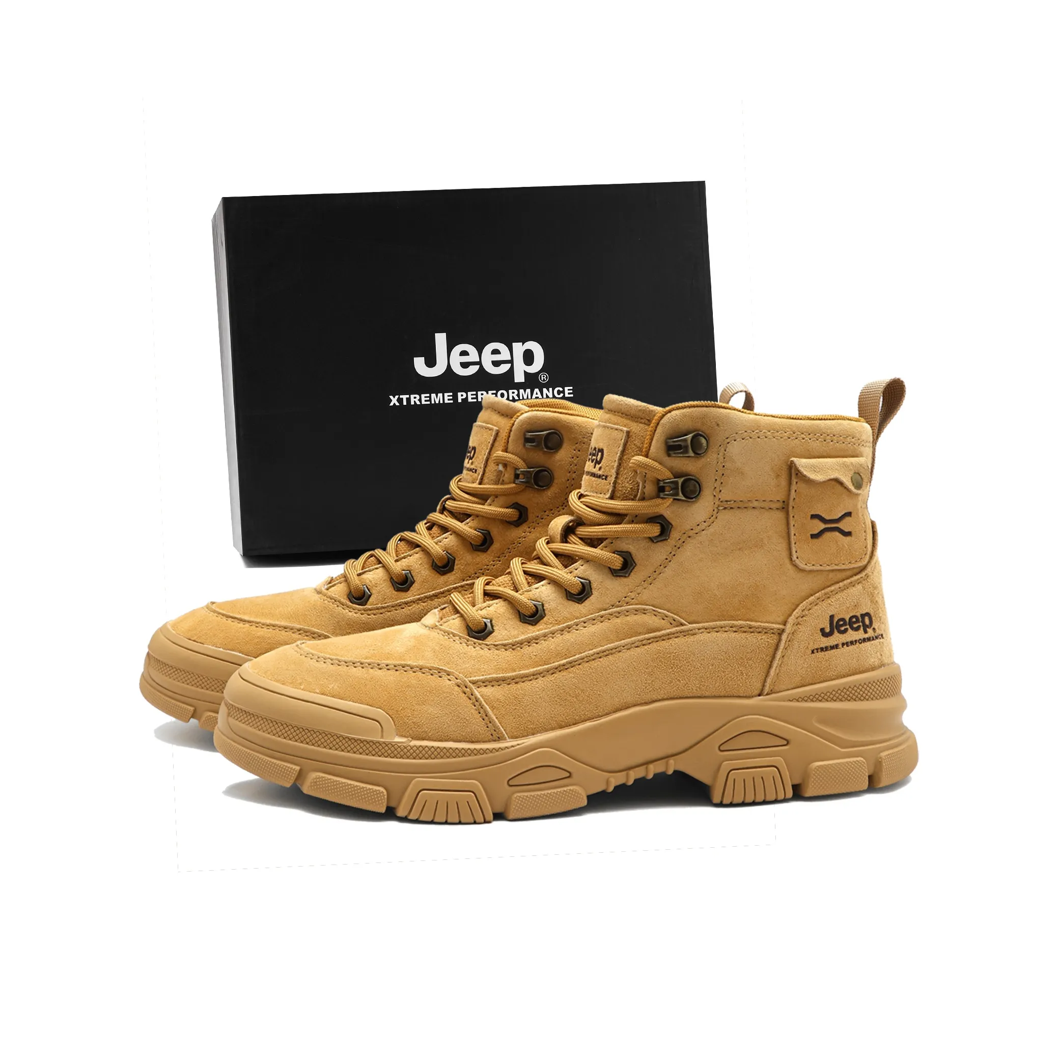Jeep Амортизация противоскользящий устойчивый к истиранию дышащий термический увеличивающий высоту походная обувь мужская