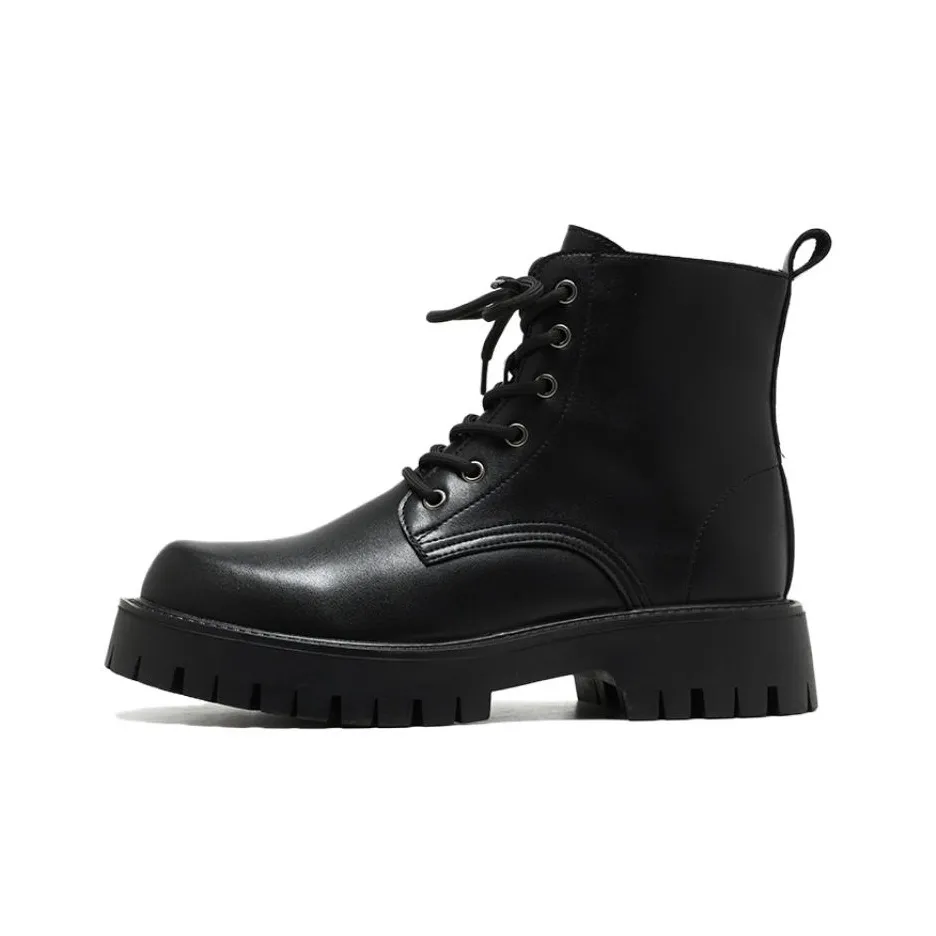 ZHENRAN Черный воин Байкеры Ботинки Мартин Boot Мужской