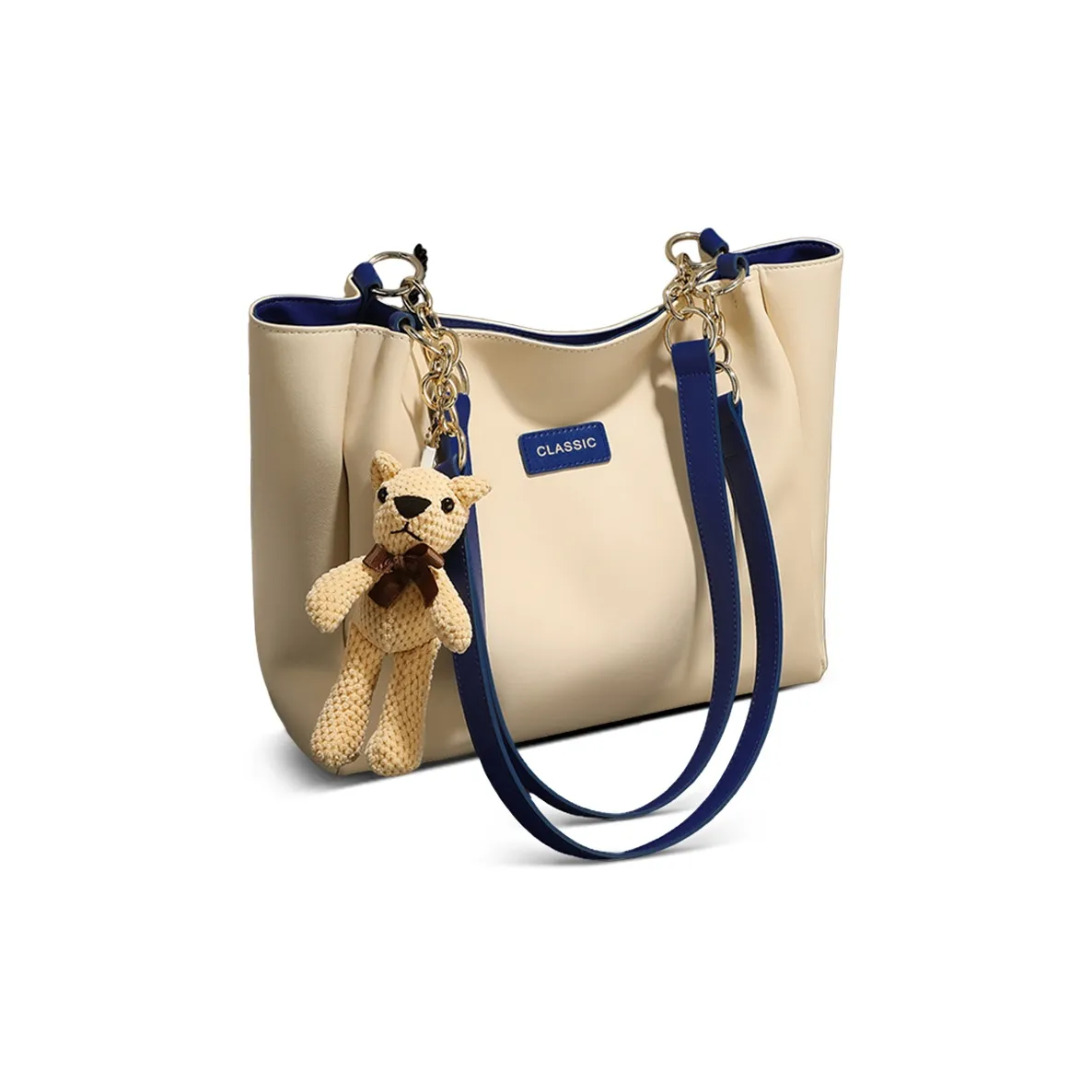 VINEY Сумка через плечо из коровьей кожи большая женская синяя