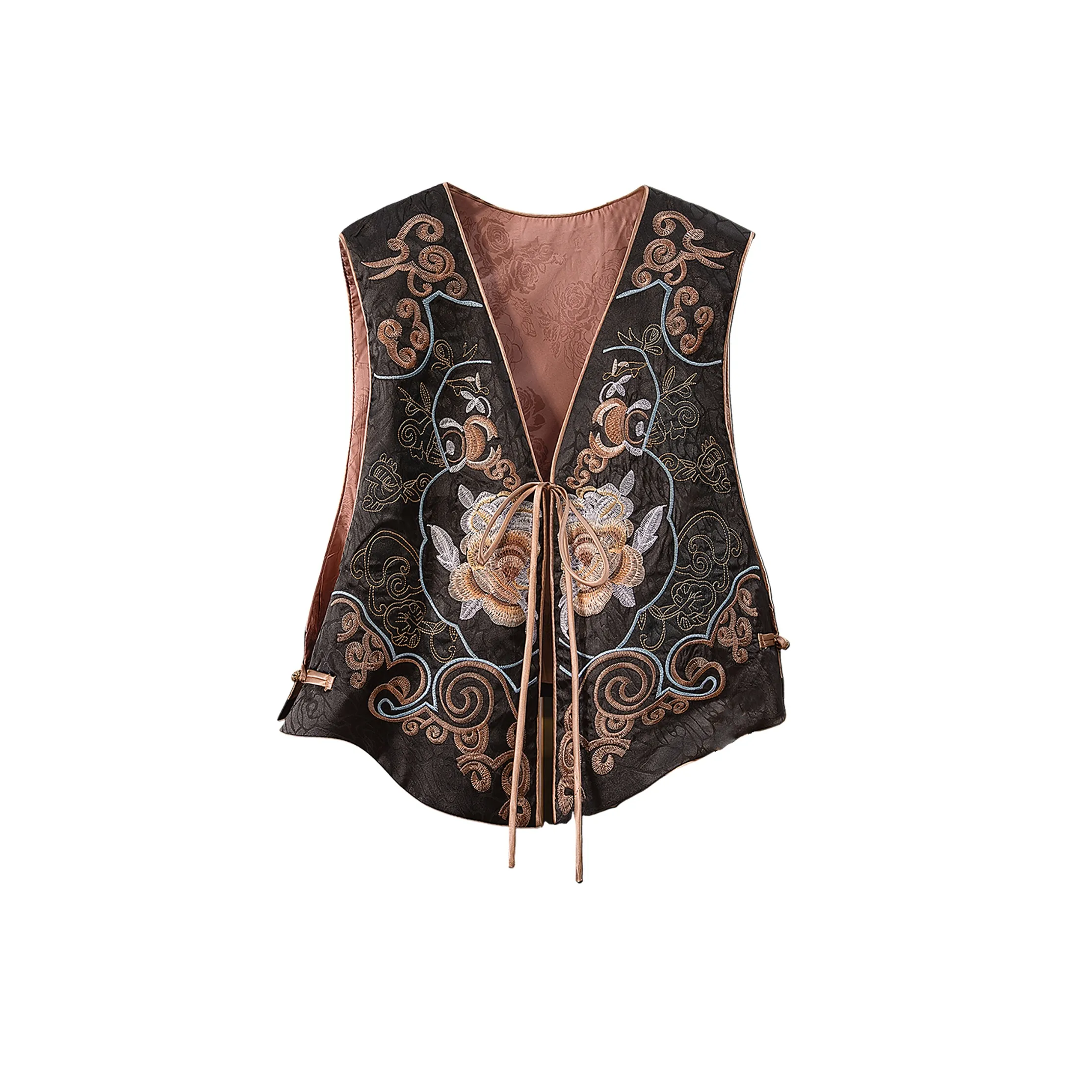 Cypress House Черный и Грейпфрутово-красный Женские Жилеты