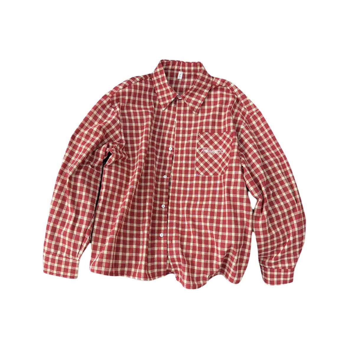 PODGORNOI Красный Длинный рукав С подарками Съемный Металл Этикетка Мужская рубашка