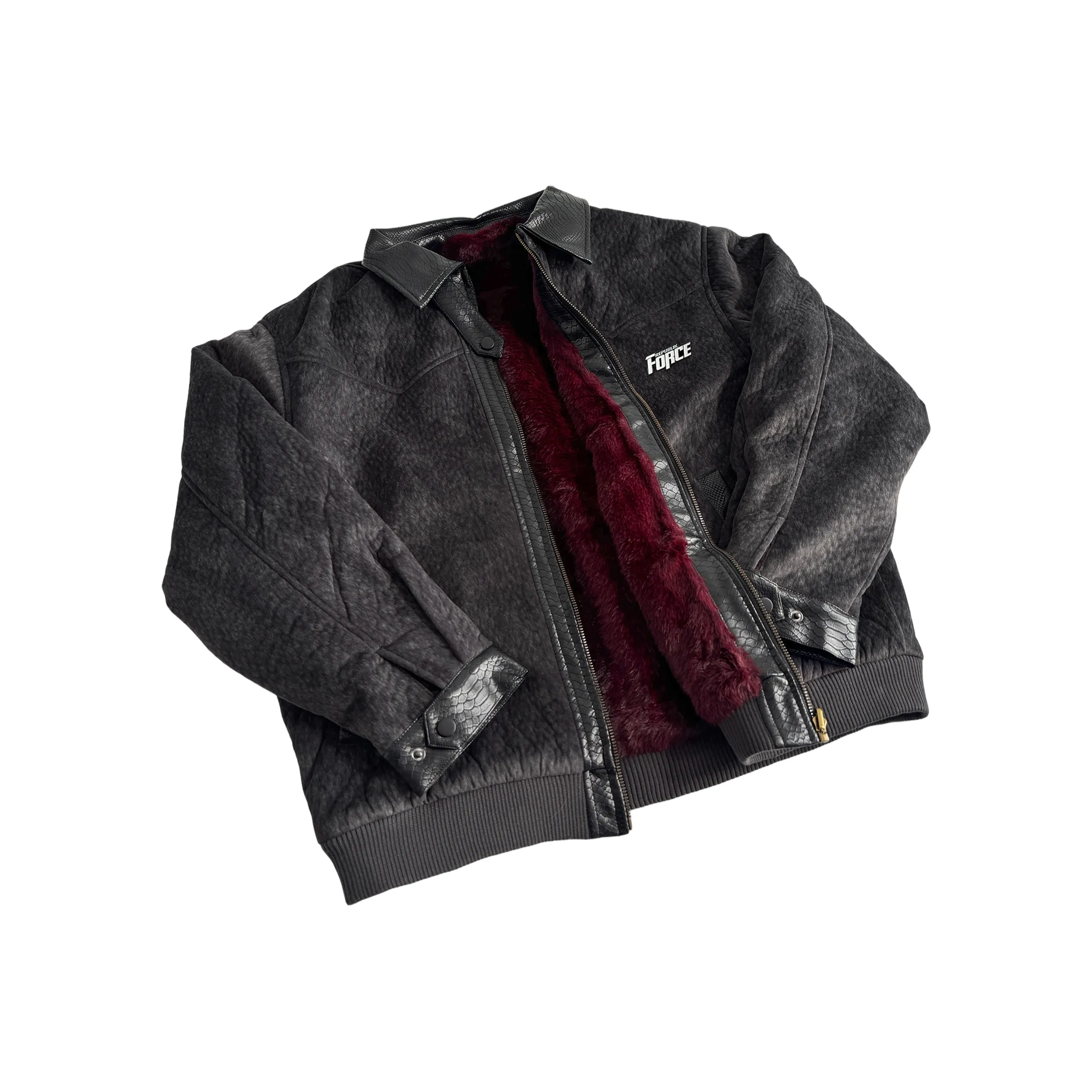 FORCEPULR Черный Алый Луна Унисекс Пуховики