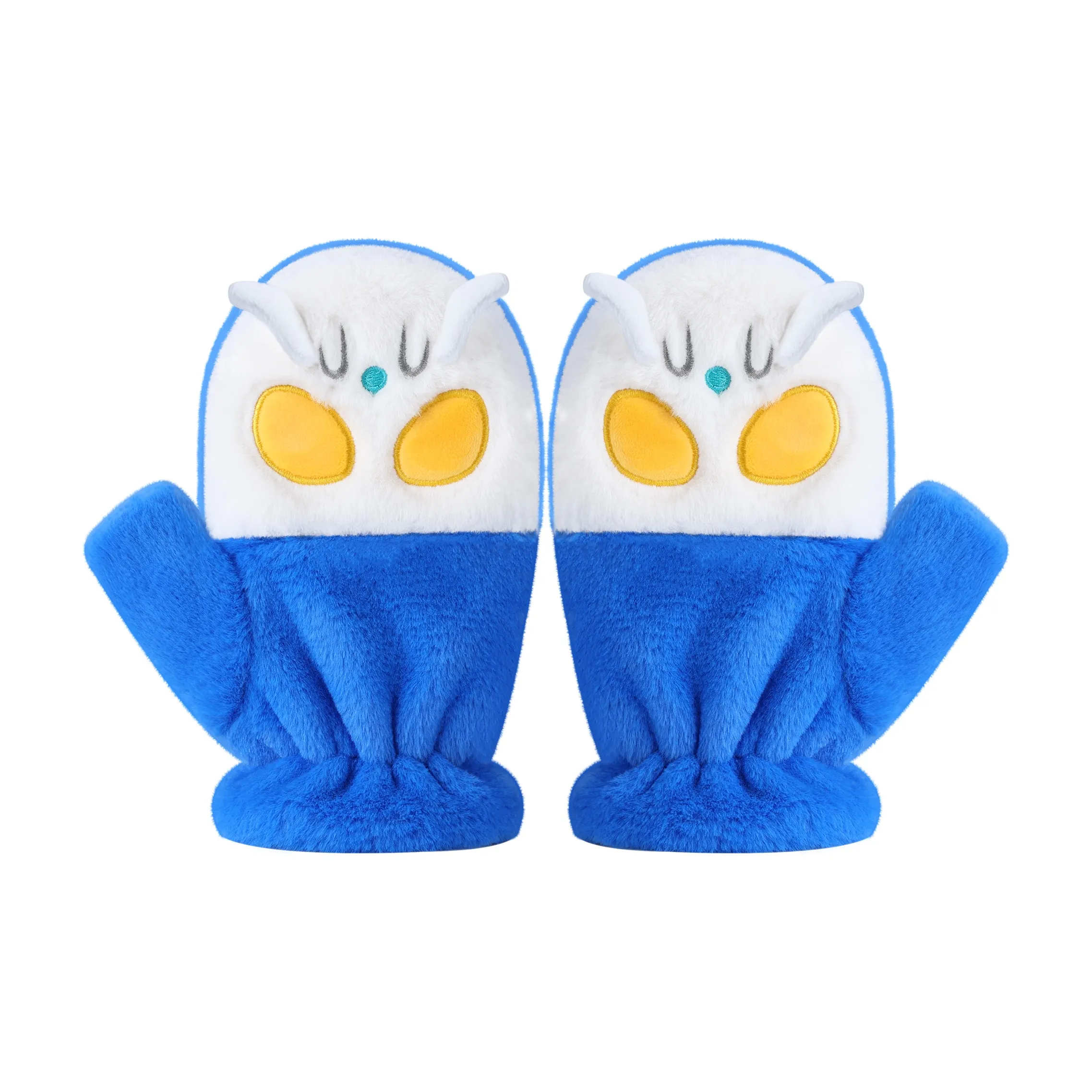 S.X Зебра Полиэстер Трикотаж Перчатки Детские Синие