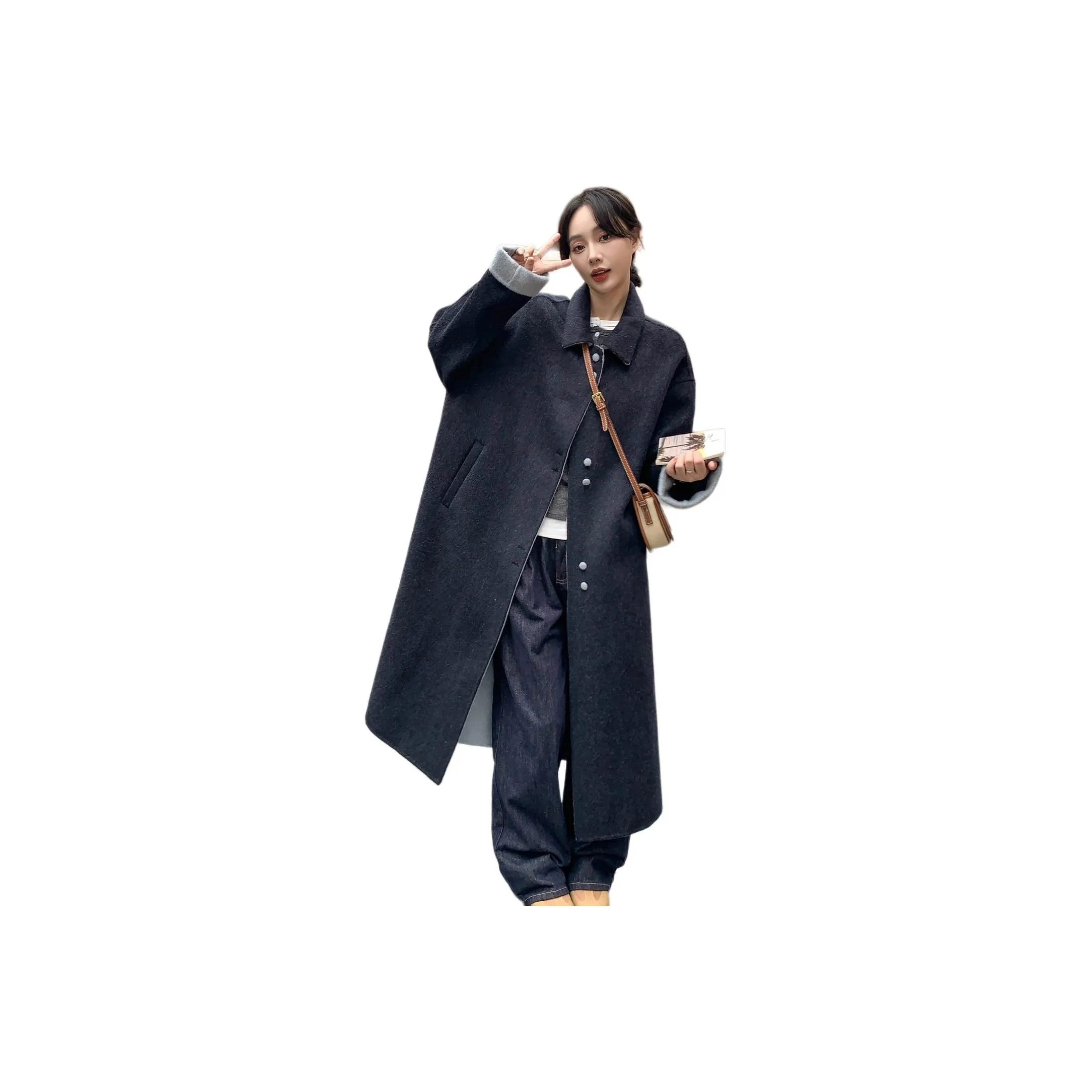 MEXICAN Темно-синий женский пальто