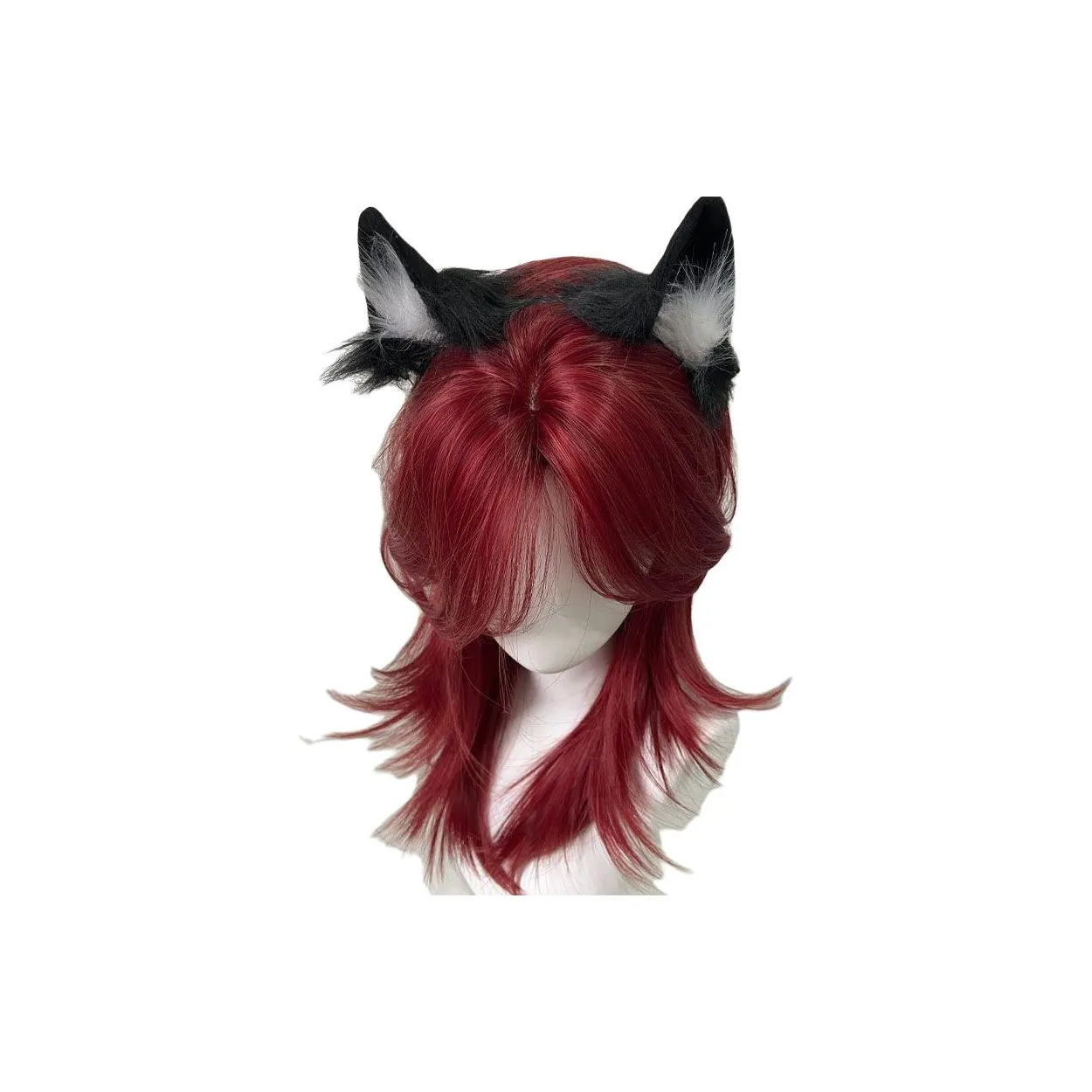 UMIFFA Красный Волк Ласточкин хвост Парики Высокая температура Пряжа