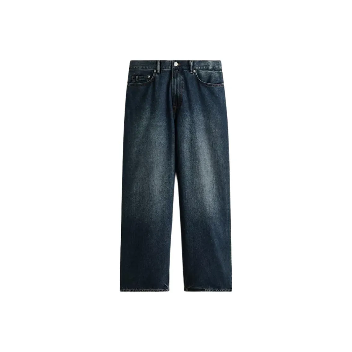 H M Темный деним синий мужской джинсы