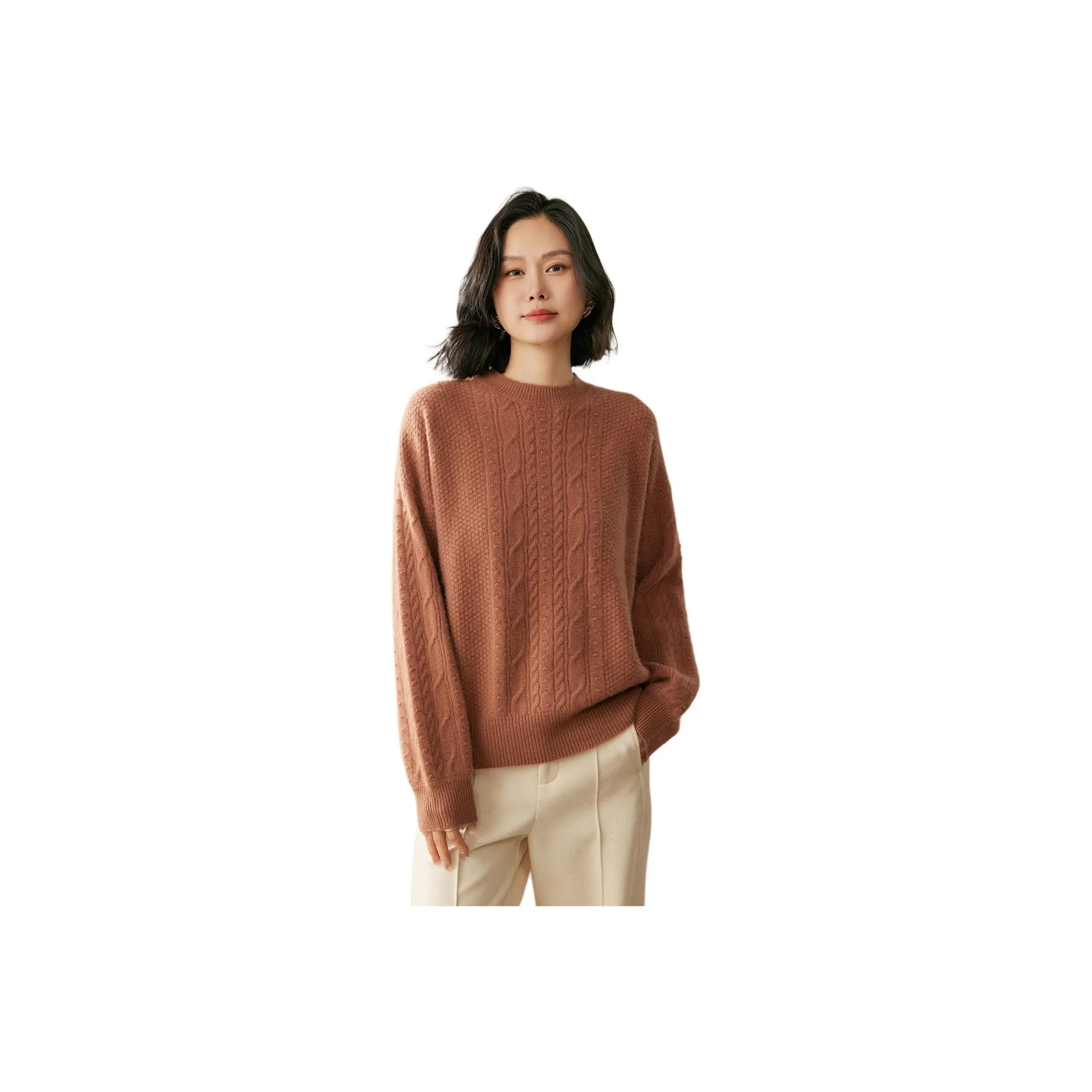 H YXIANG Кашемир Свитер Женские