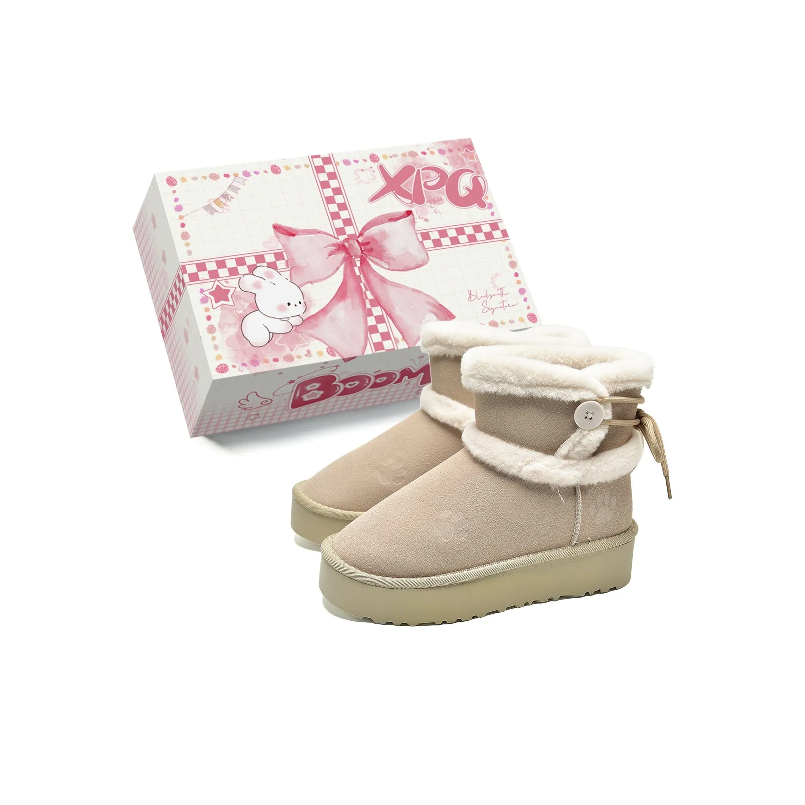 XPQ Теплоизоляционное покрытие длина тела увеличенный короткий сноубутсы женские