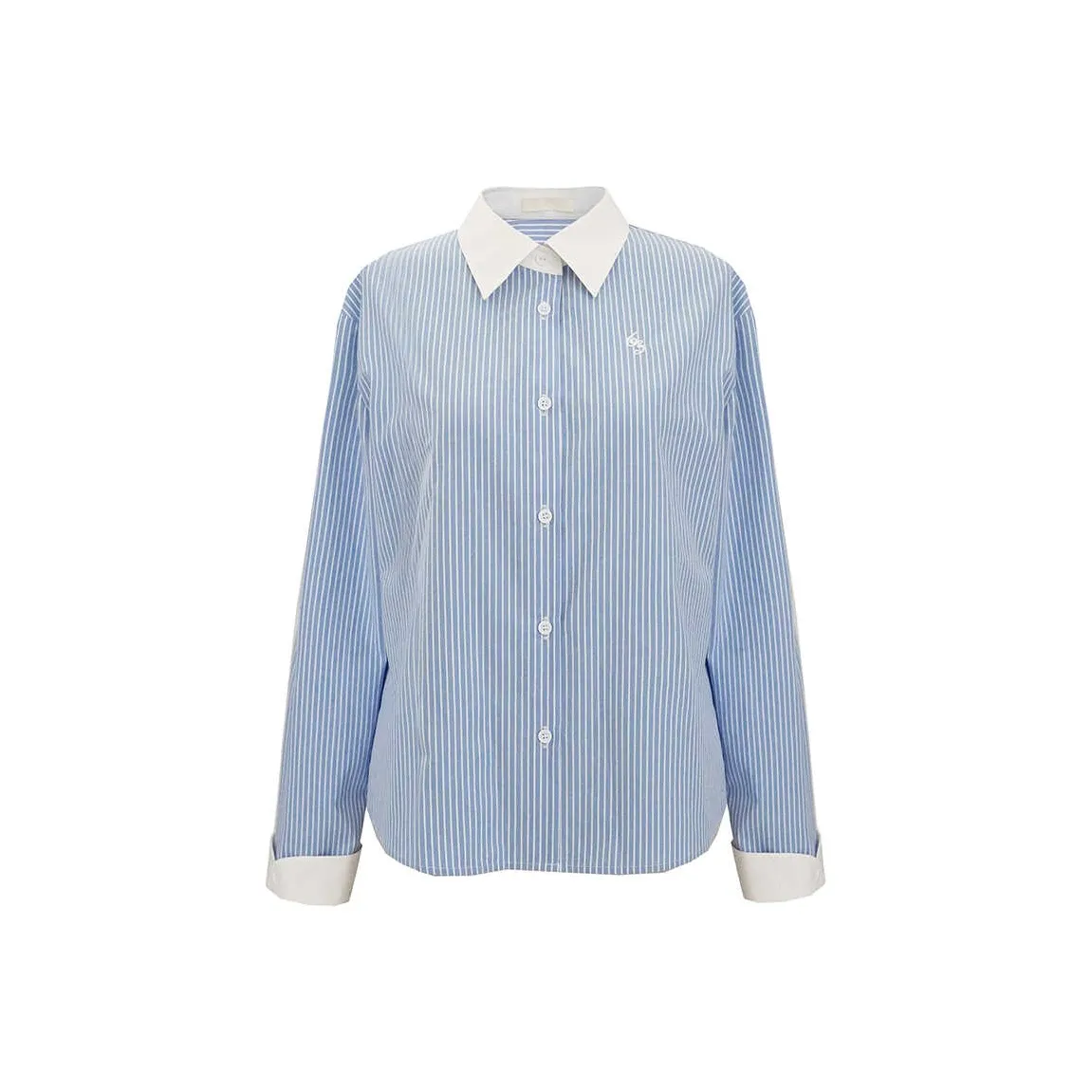 BLUSHWHITE Светло-синий с полосами в наличии женские рубашки