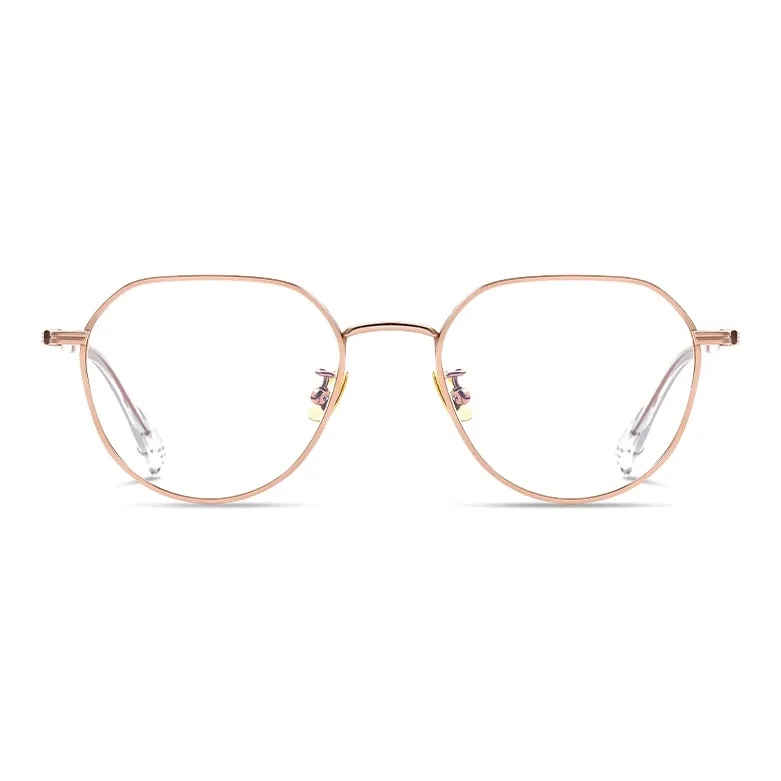 ZIPPO Чистый титан Нерегулярная форма Очки с диоптриями Женские Розово-золотой