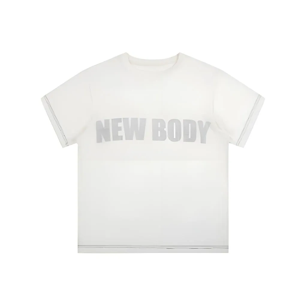 NO E MOSEN Легко Прозрачный Бежевый Белый Унисекс T-Рубашки