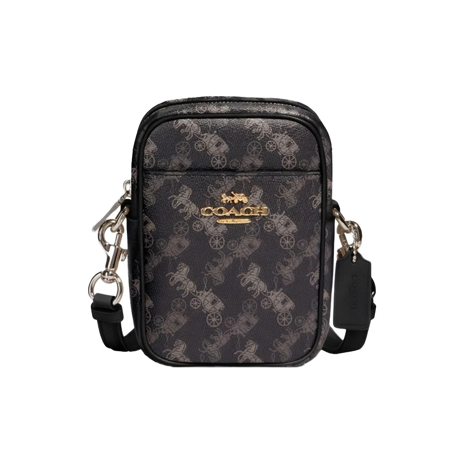 COACH Phoebe Чехол для телефона из искусственной кожи сумка через плечо мини женский черный