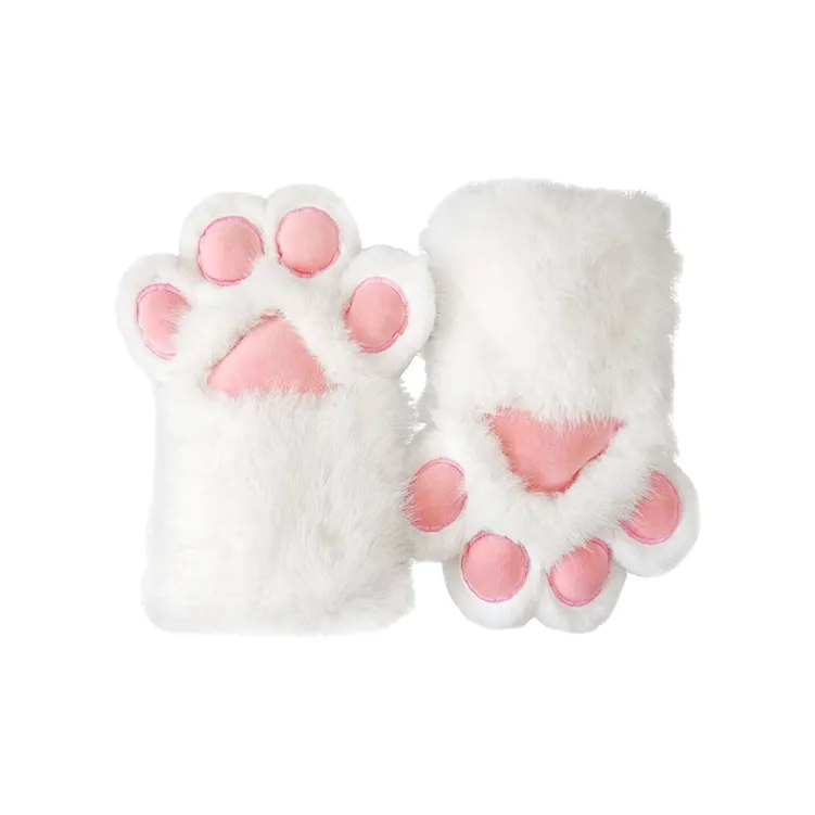 Мягкий Домик для Надувных Подушек Супер Милая Кошачья Лапка Плюшевый Перчатка Термический Костюм для Животных Косплей Аксессуары