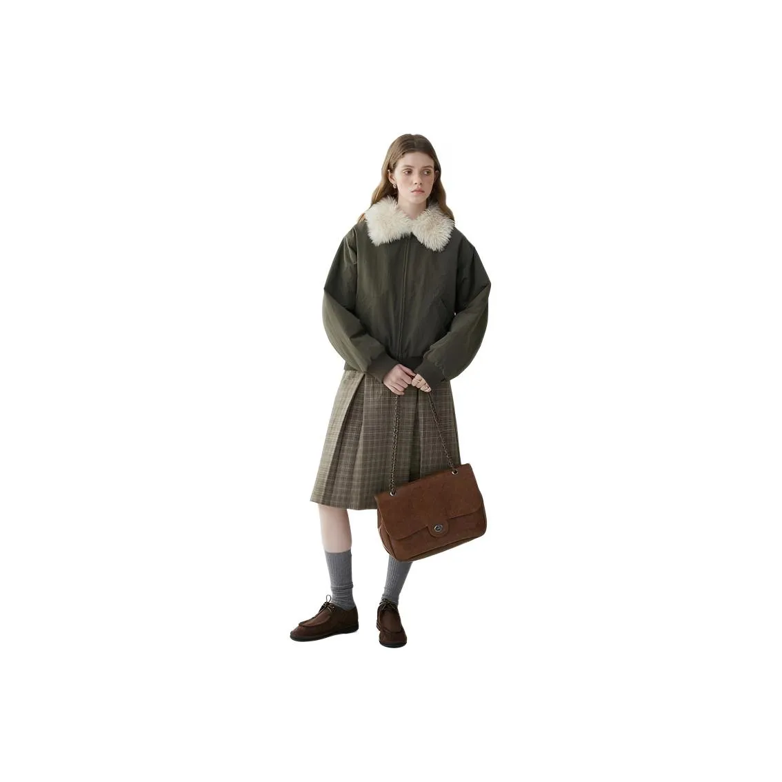 COHX Оливково-зеленый Унисекс Пуховики