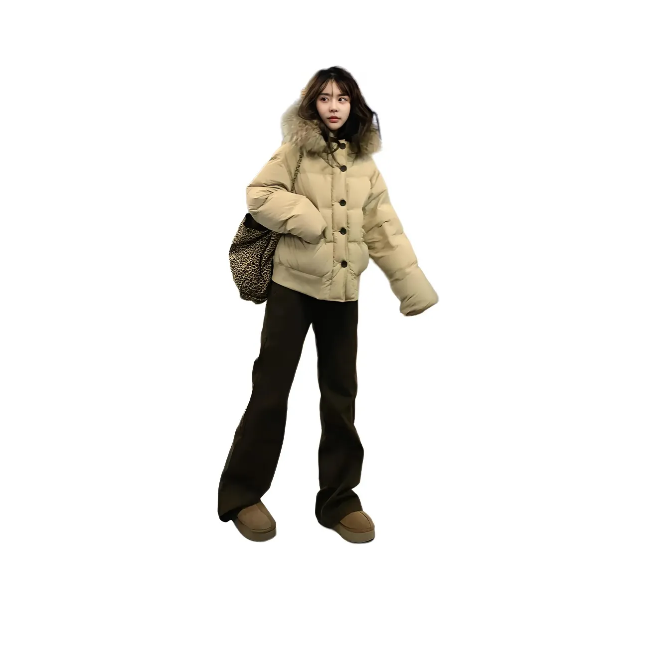 PAZZO Хаки Женские пуховики