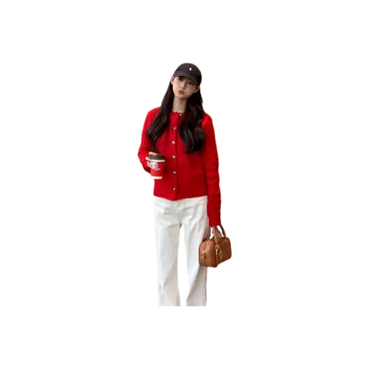 SIXUSICHOU Красный Женский Трикотаж