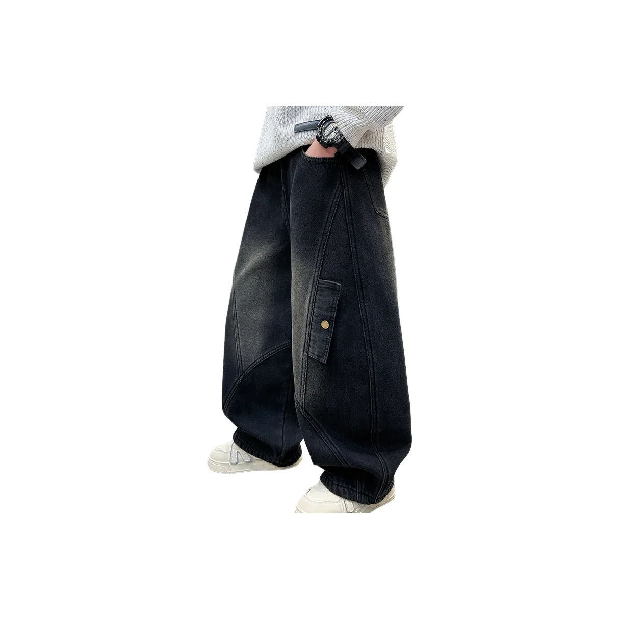 WEILAIZHIXING Черные Джинсы для детей