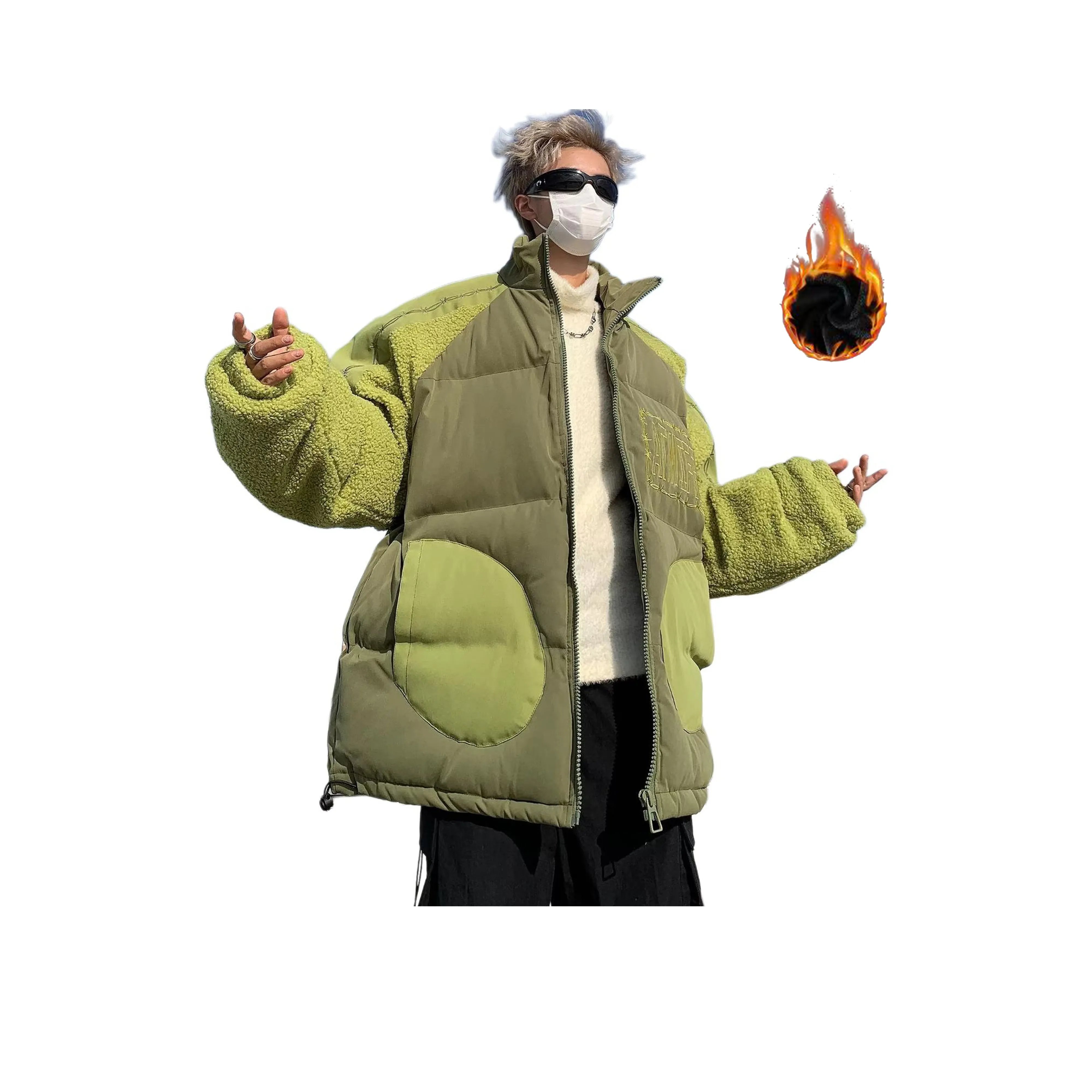 PAINT STAIN Хлопковый пуховик унисекс