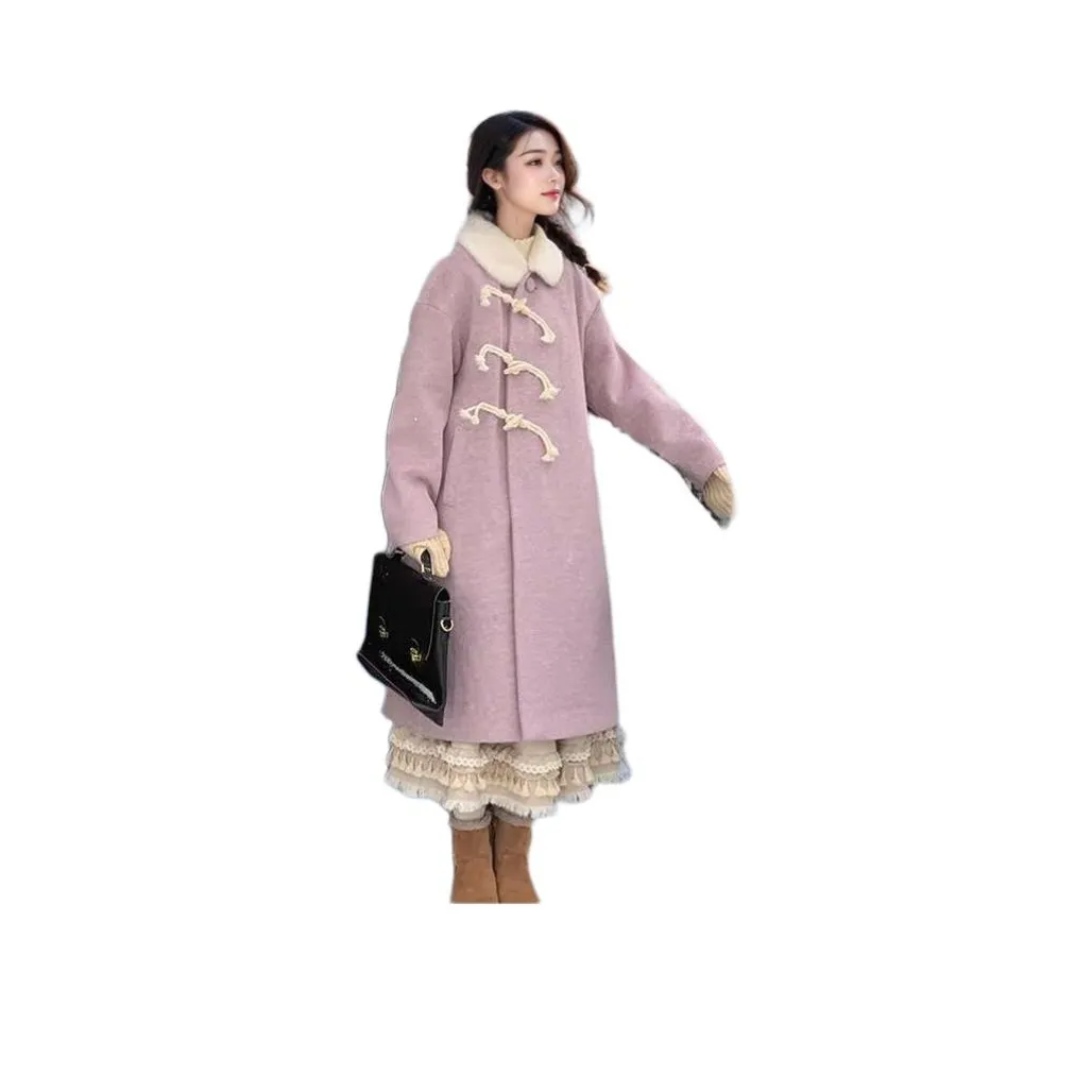 XIANGTIANE Фиолетовое Женское Пальто