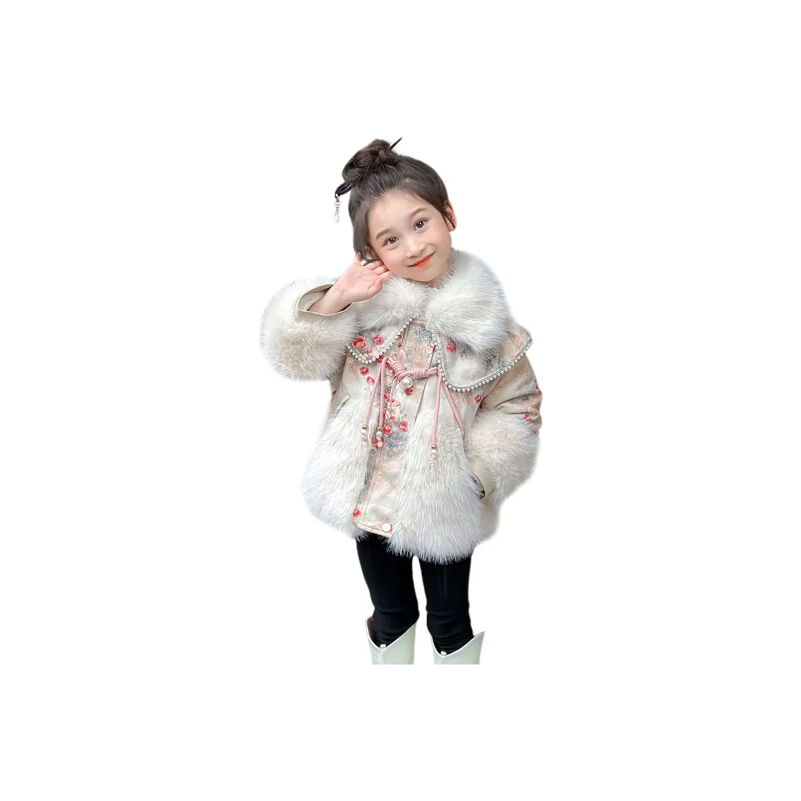 Lanza Мех Искусственный мех Зимний Абрикос Подростки