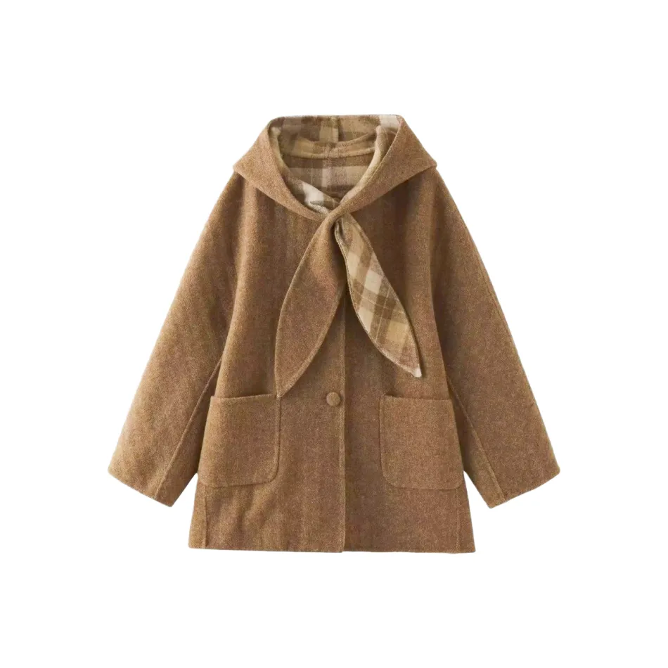 GORGEOUSIDEA Коричневый [Двусторонний] Женское пальто