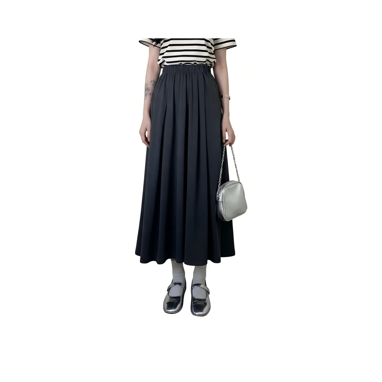 OUKEJI Повседневный Длинный Юбка Женские