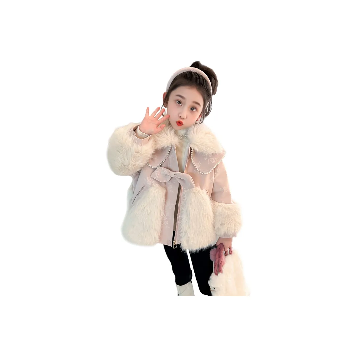 Lanza Мех Искусственный мех Зимний Розовый Подростки