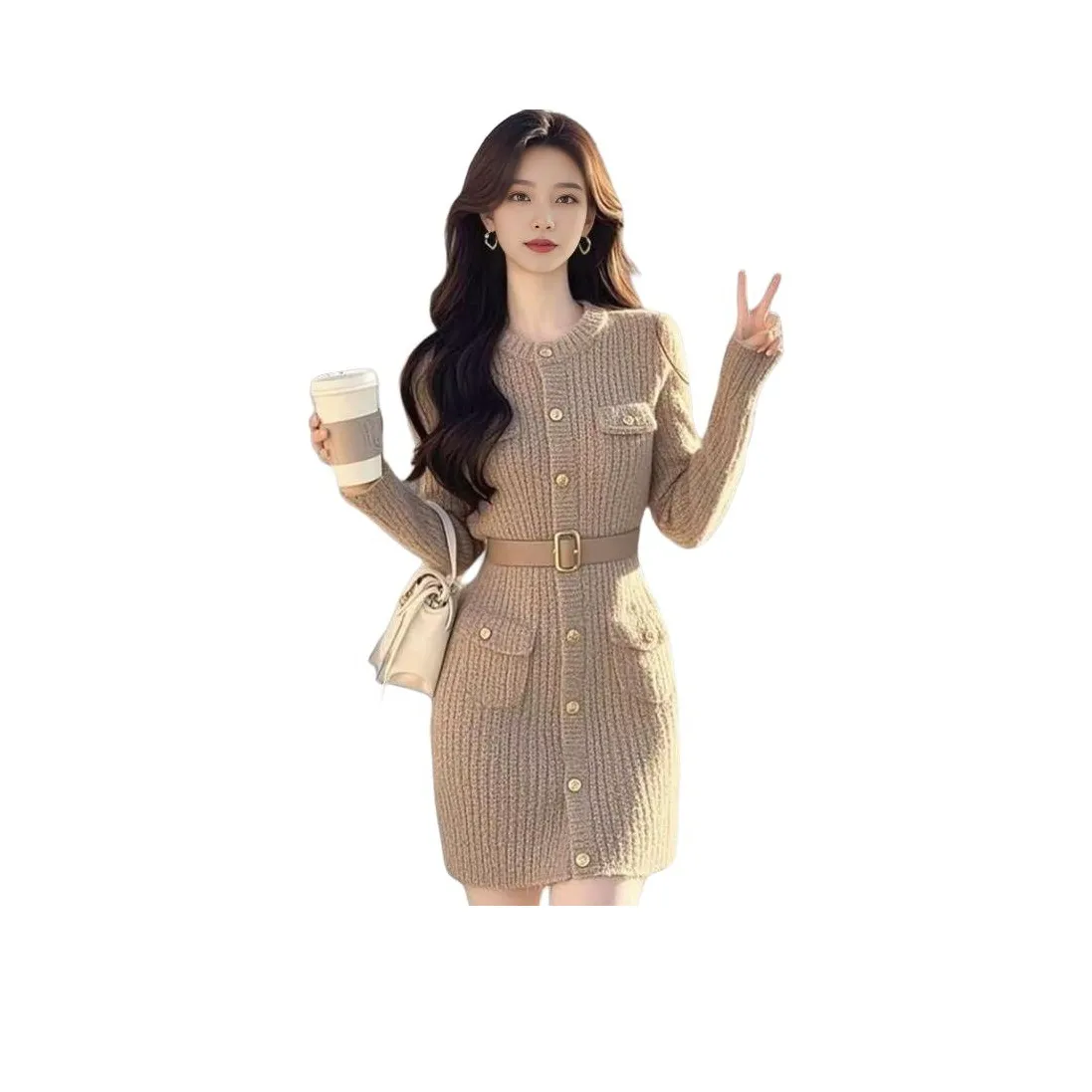 TENNE GIRL Длинное платье с длинными рукавами женское