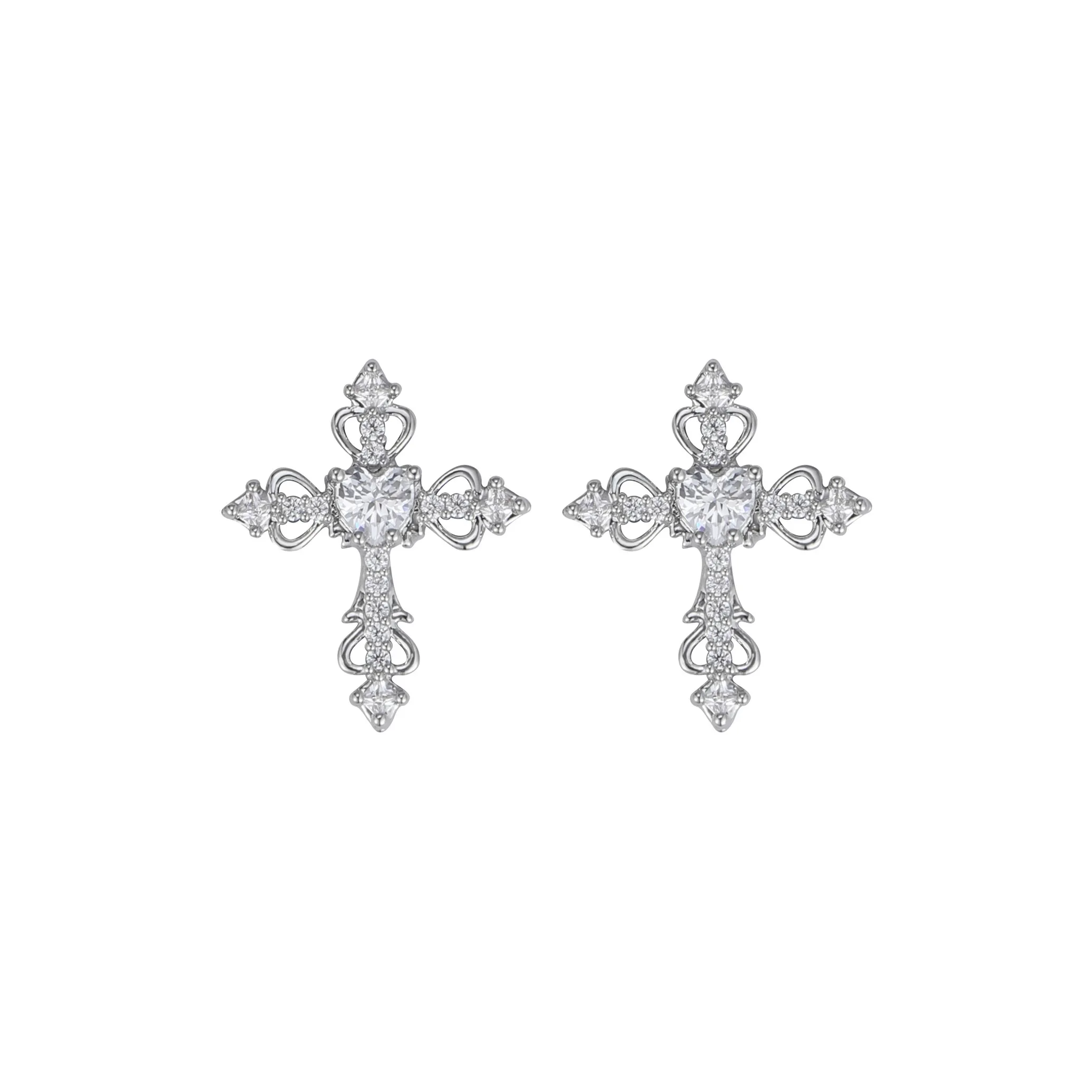 Серьги ZWU с цирконием унисекс