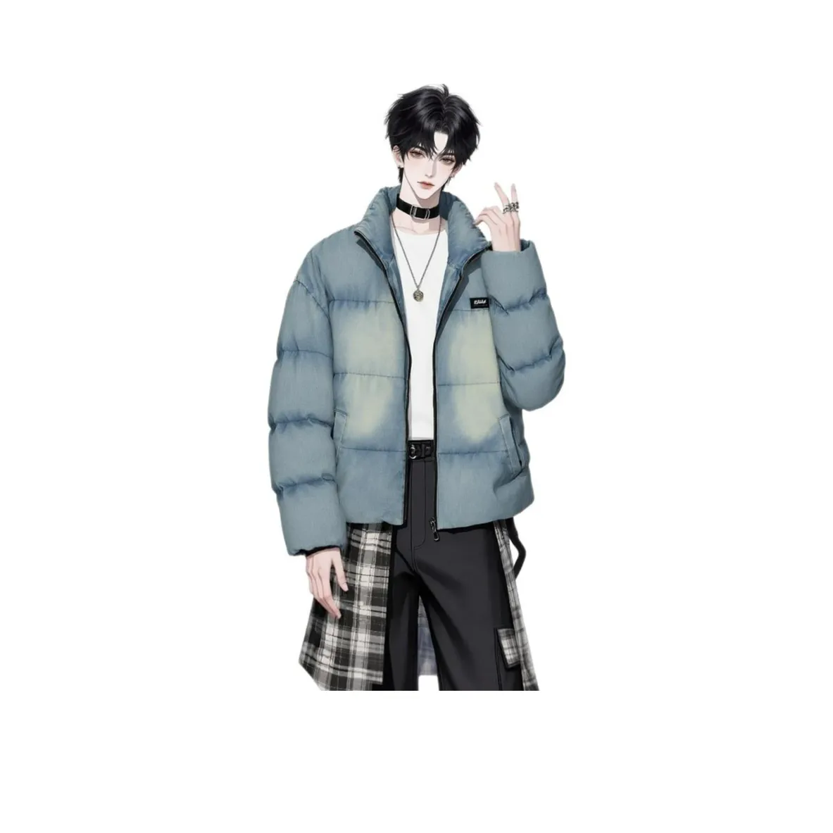 FALIAMS Светло-синий унисекс пуховики