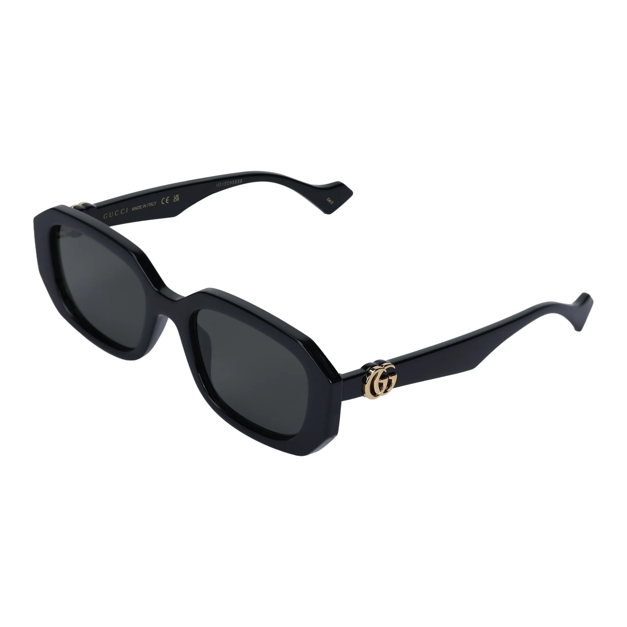 GUCCI Пластик Квадратные Солнцезащитные очки Мужские Черные