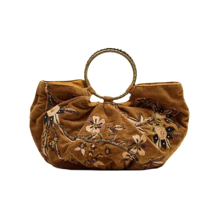 ZARA Collaboration Хлопок Сумка Стандартная Женская Горчичный