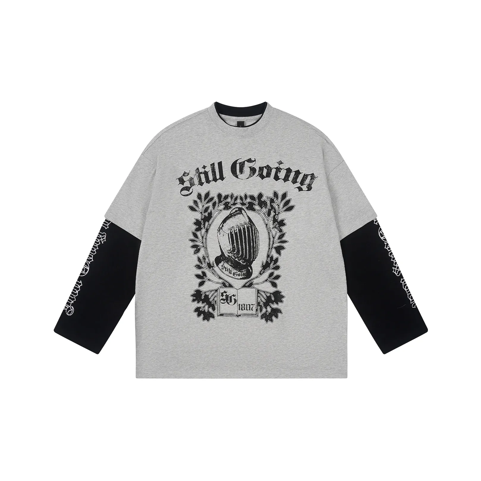 1807 Длинный рукав T-рубашка Унисекс