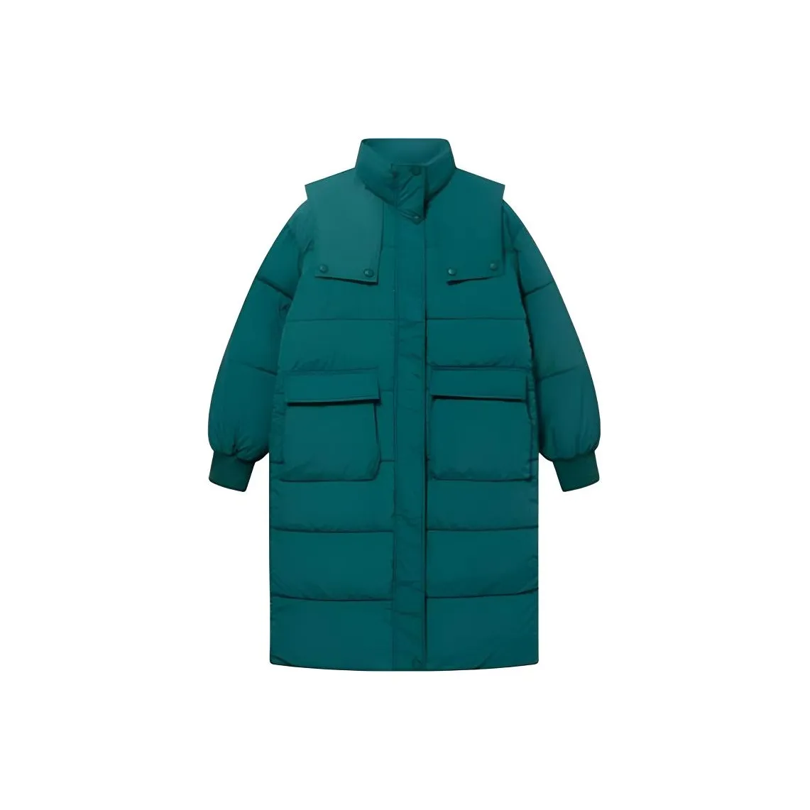 YOUSEKOO Павлиний зеленый Женское пальто