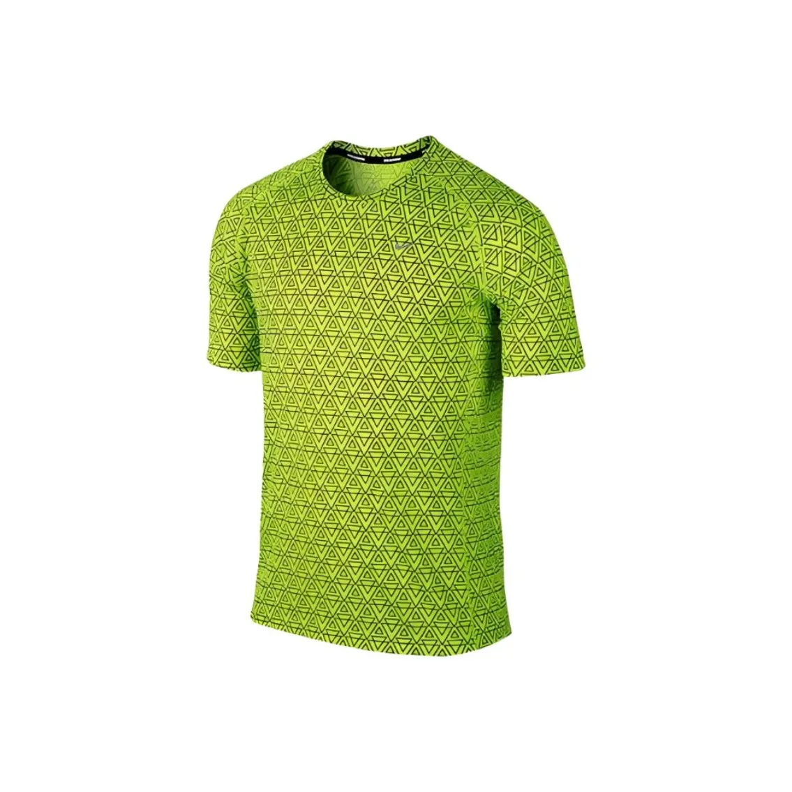 nike MILER Неоновый Желтый Мужская Футболка