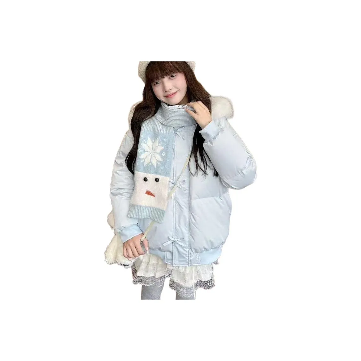 MDEHT Синий Женские пуховики