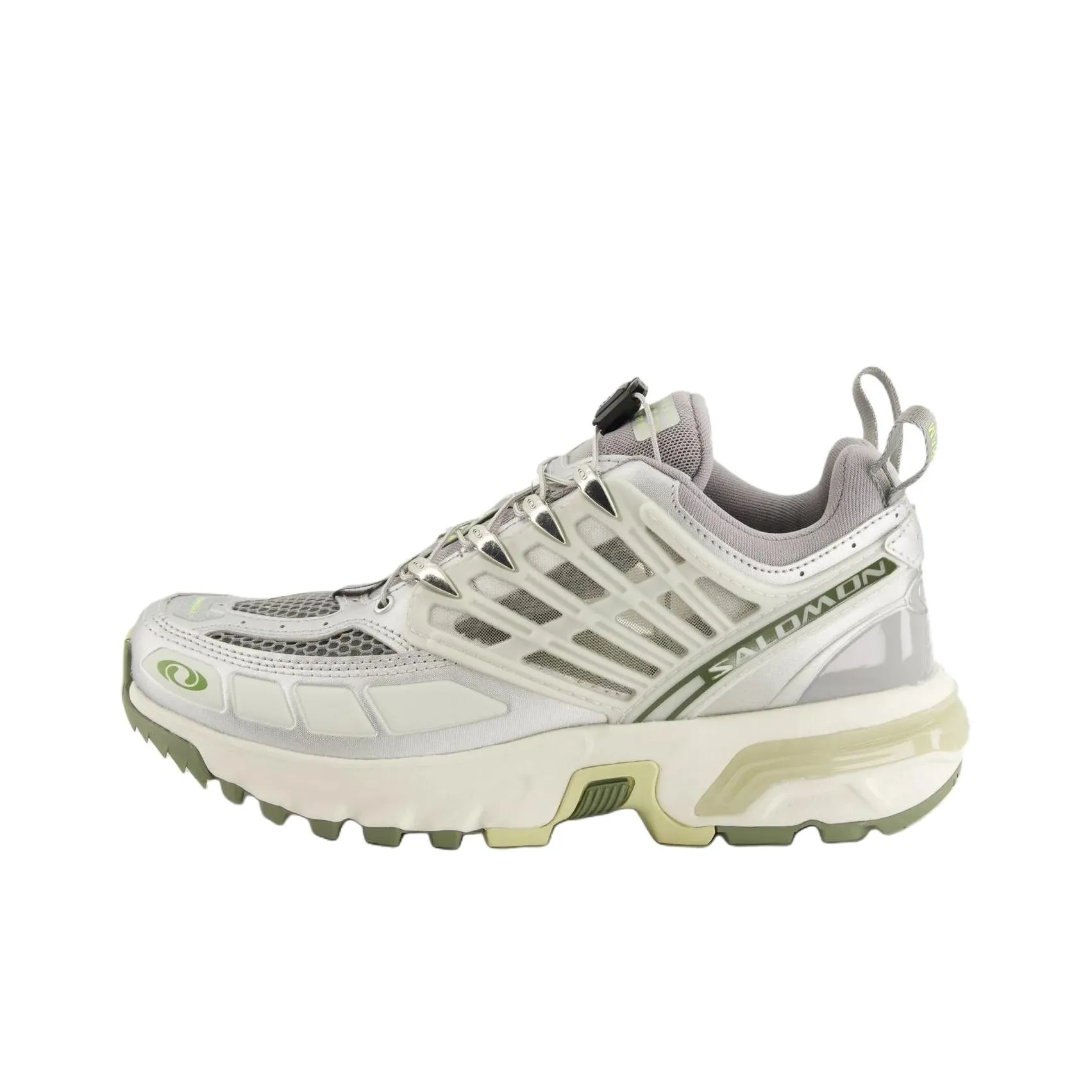 SALOMON x MM6 Maison Margiela 2024 Осенне-зимняя коллекция Низкий топ Повседневный Женский Серебряный