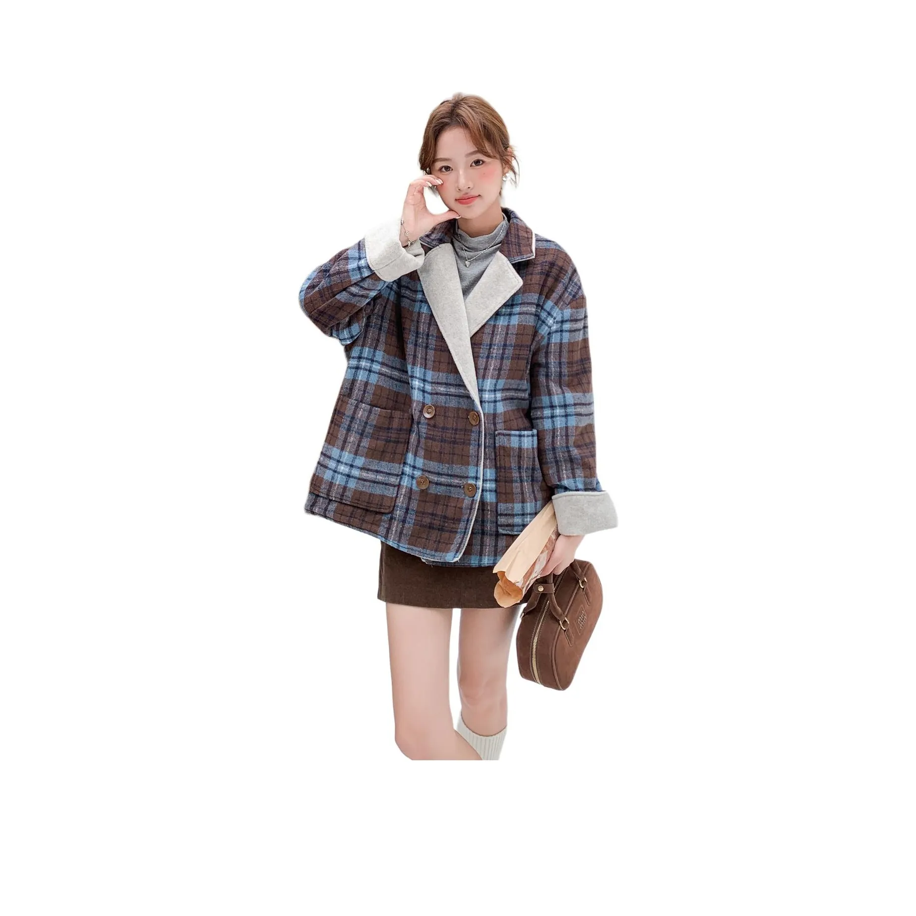 MEXICAN Клетчатое Женское Пальто